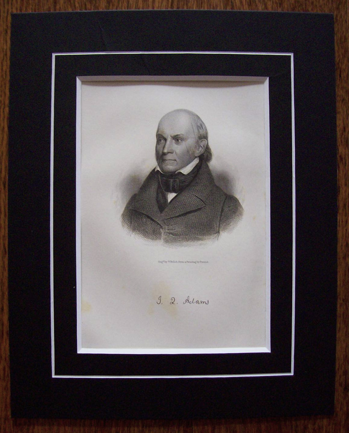 1849 Engraving of President John Quincy Adams