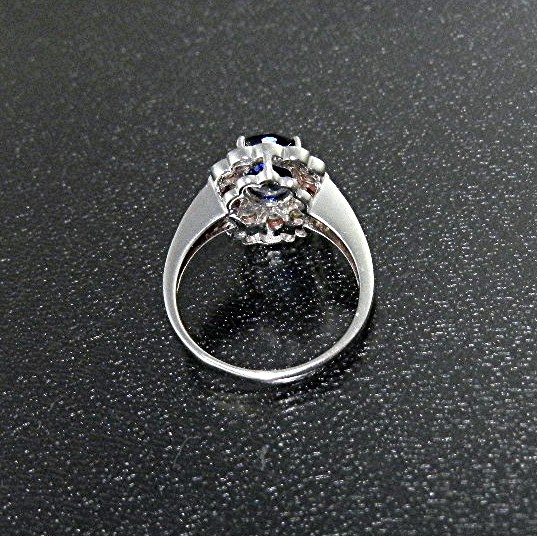 Ring Cornflower Blue Sapphire 2.60 Ct Sterling Silver