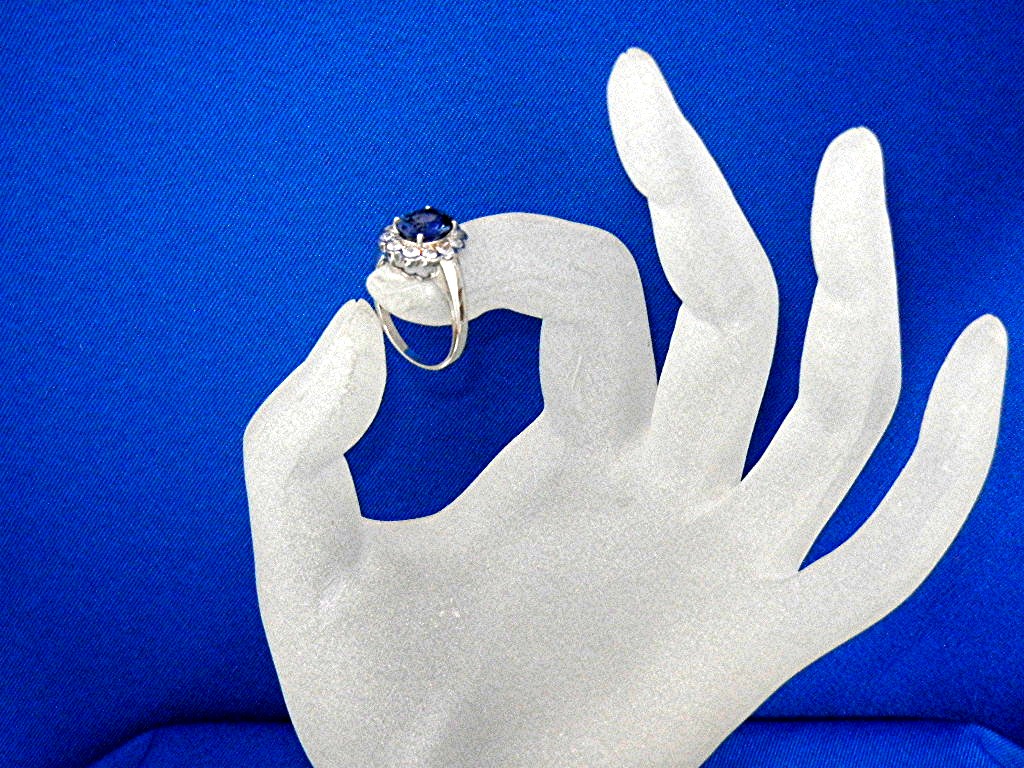Ring Cornflower Blue Sapphire 2.60 Ct Sterling Silver