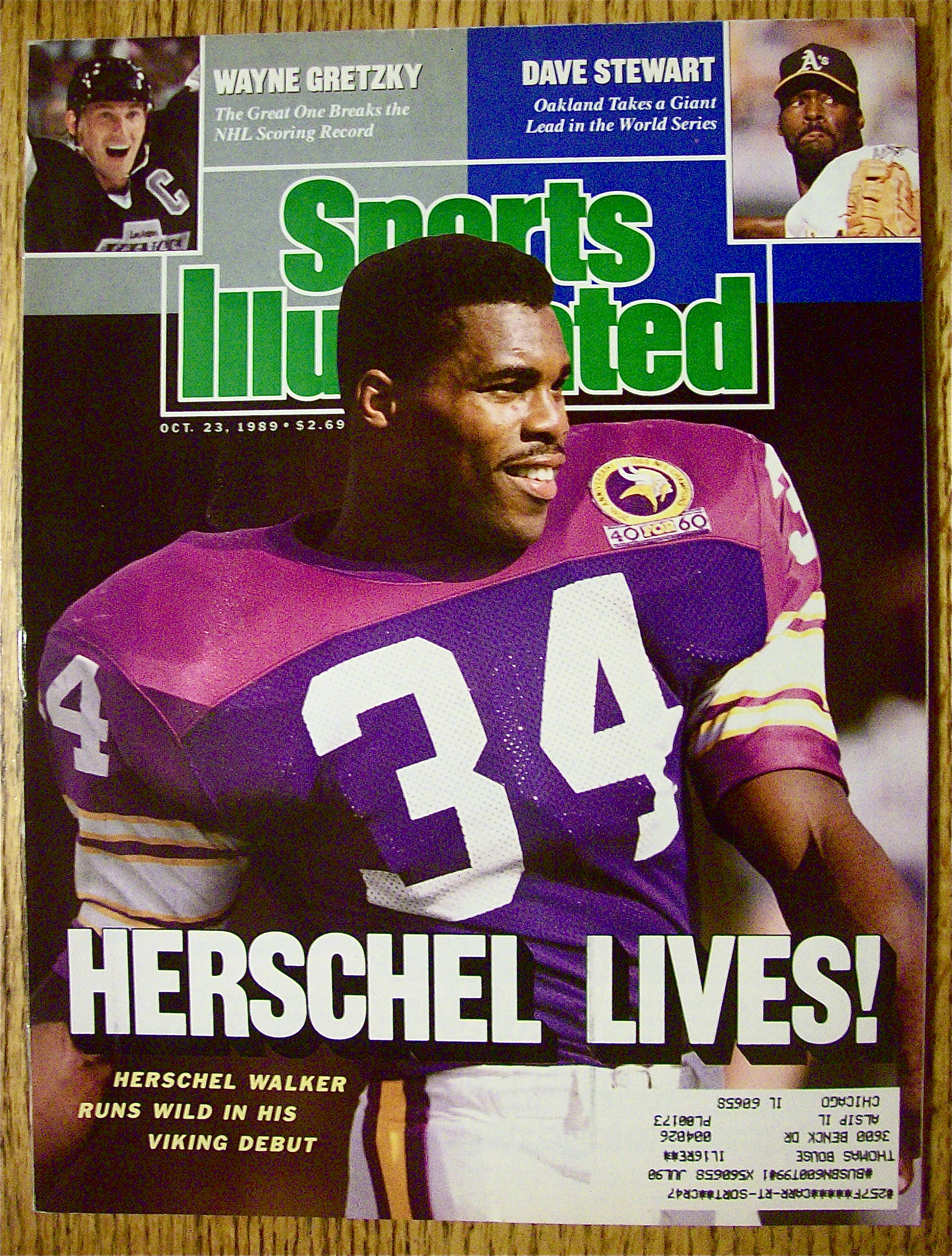 Sports Illustrated Magazine October 23, 1989 Herschel