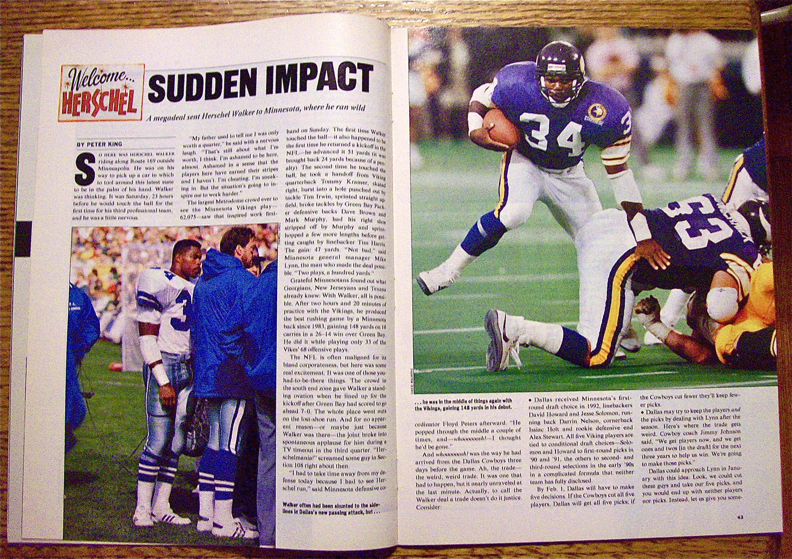 Sports Illustrated Magazine October 23, 1989 Herschel