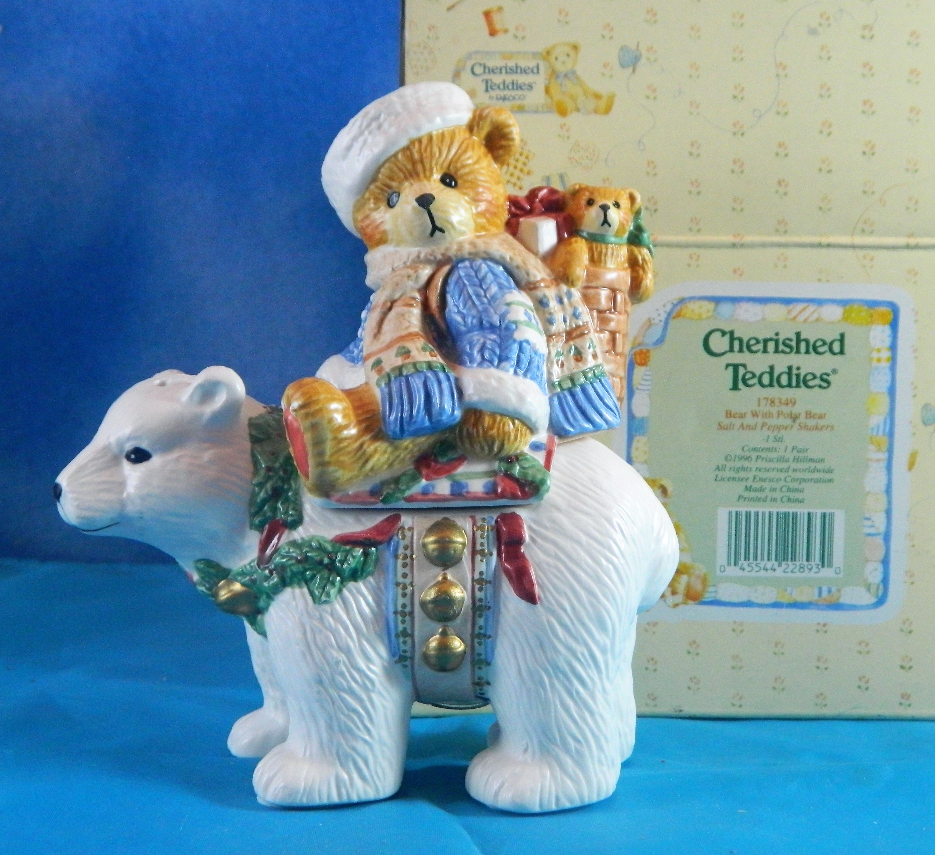 Cherished Teddies Teddy on Polar Bear Shaker Set