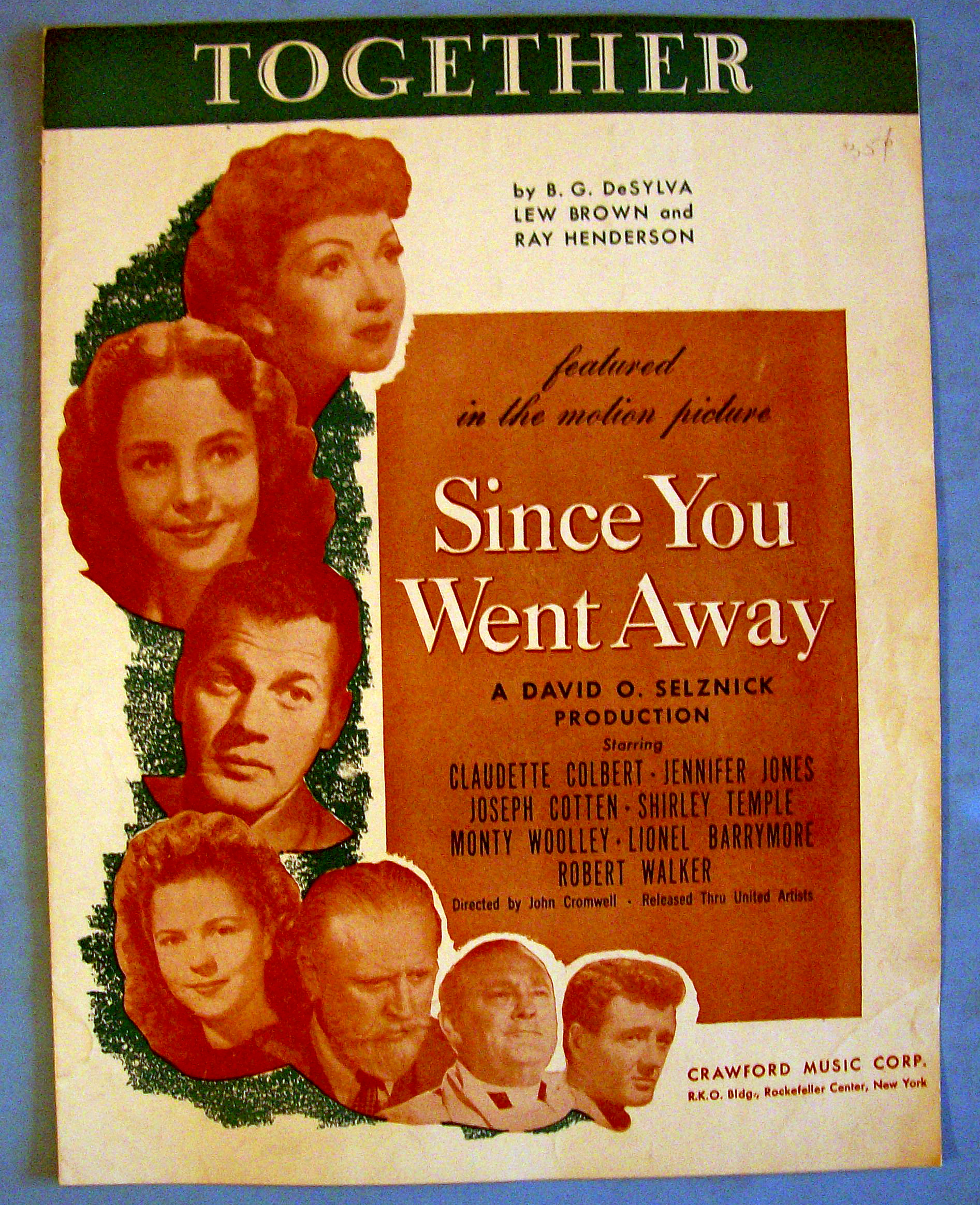 Sheet Music For 1928 Together (Since You Went Away)