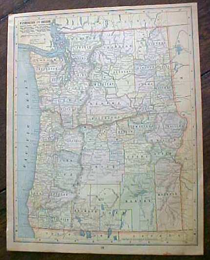 MAP Washington Oregon Arizona New Mexico 1901