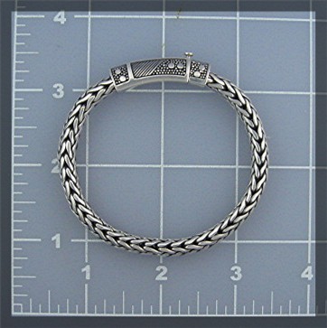 Natural Black Zircon Sterling Silver Bracelet Peggy V