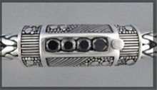 Natural Black Zircon Sterling Silver Bracelet Peggy V
