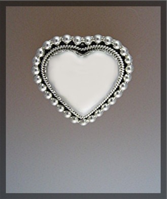 Sterling Silver Heart Brooch Pendant Mexico C 926
