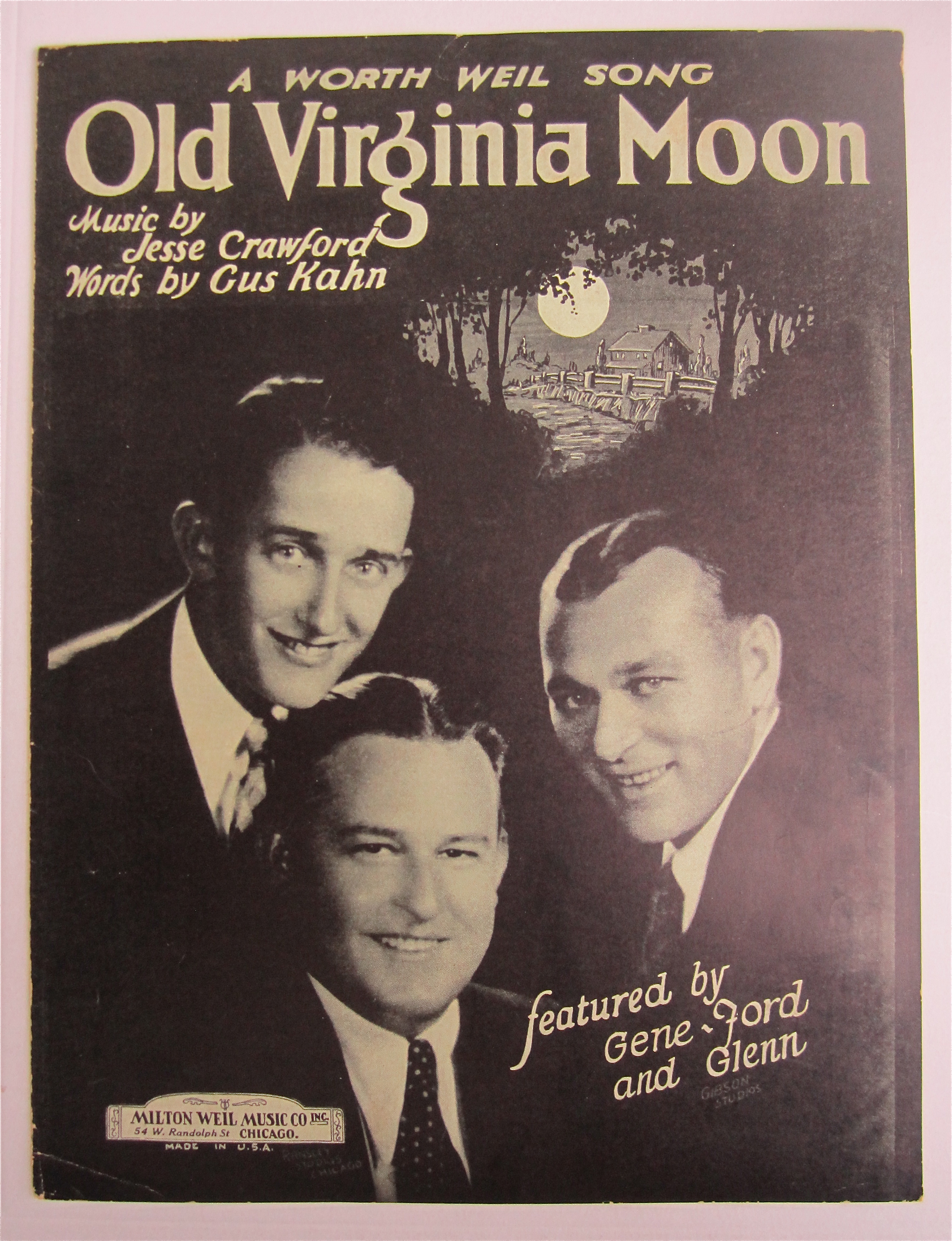Sheet Music 1924 Old Virginia Moon