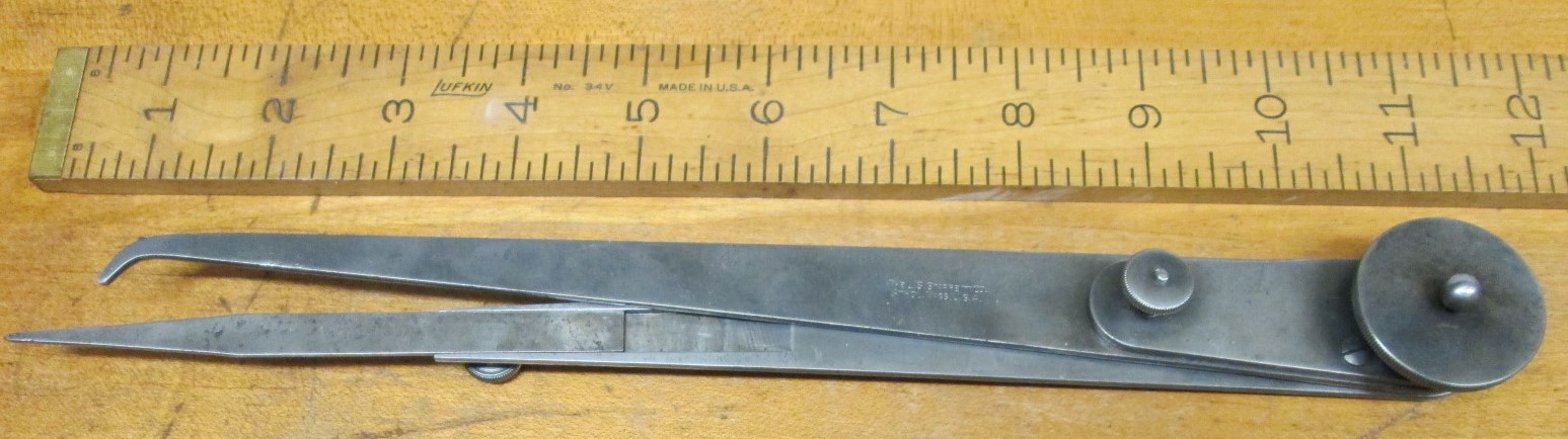 Starrett Hermaphrodite Caliper No. 42 Lock-Joint 10 Inch