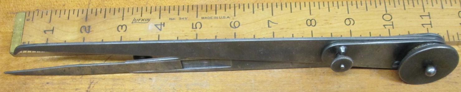 Starrett Hermaphrodite Caliper No. 42 Lock-Joint 10 Inch