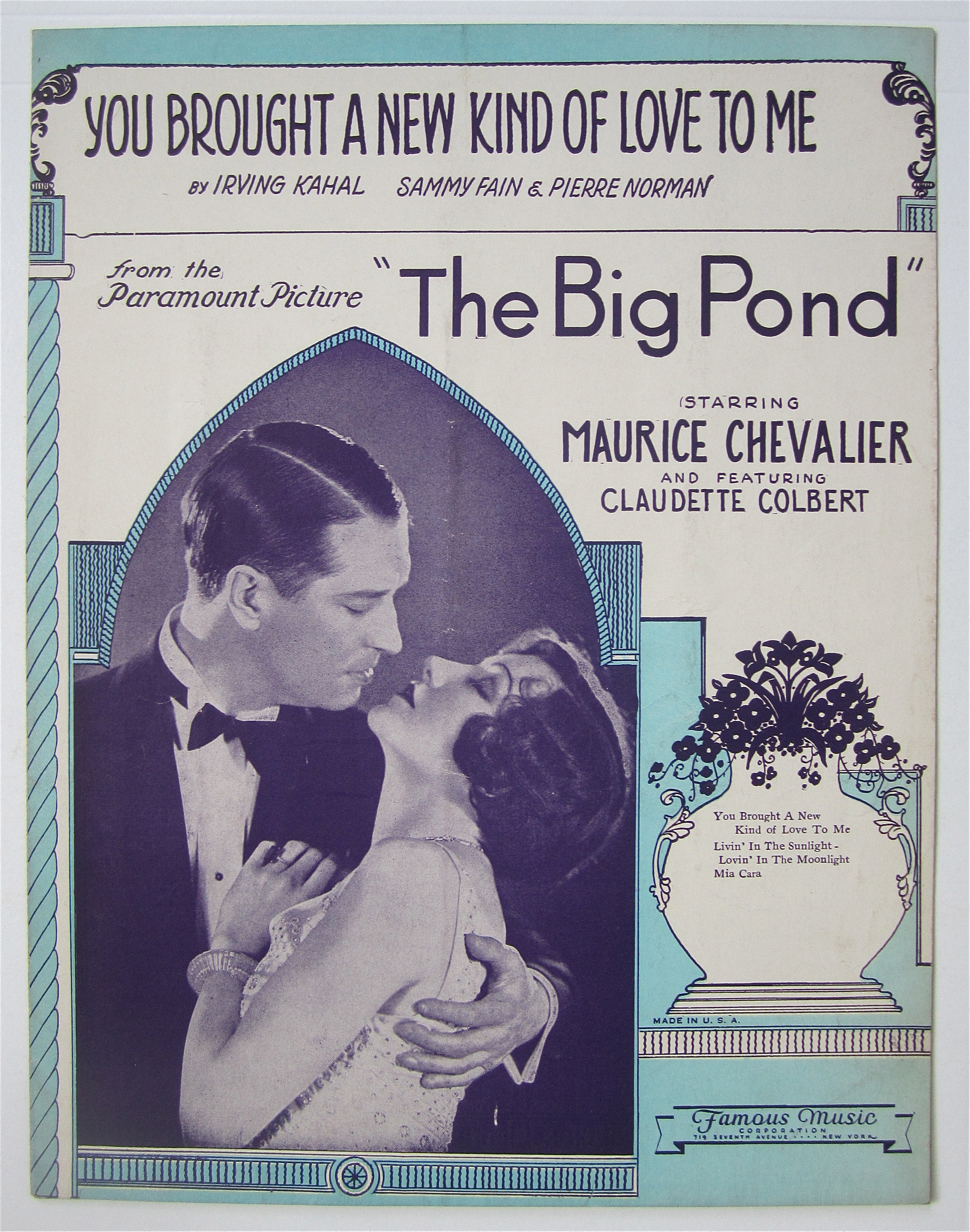 Sheet Music 1930 You Brought A New Kind Of Love To Me
