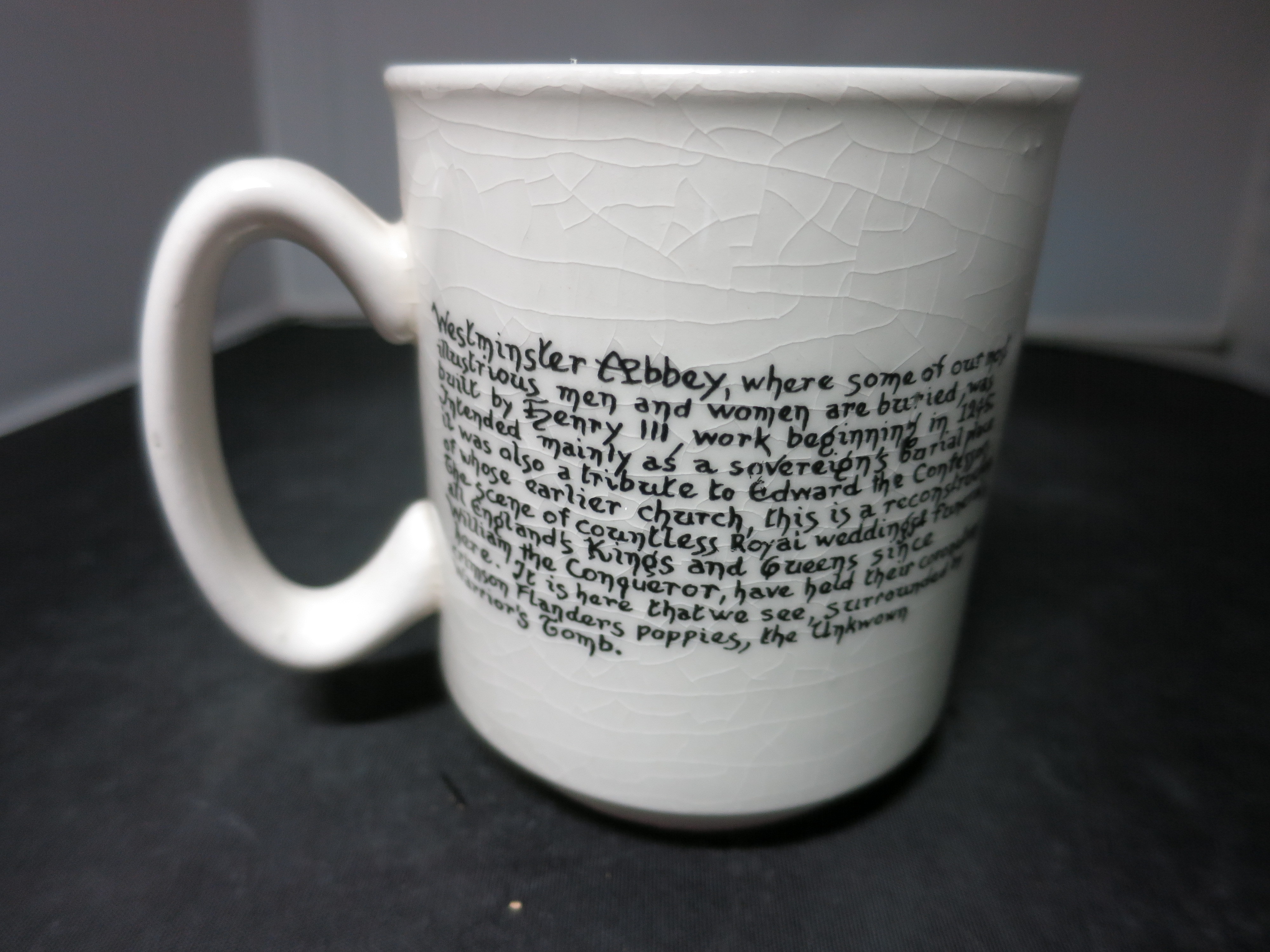Vintage Westminster Abbey Cup Mug RWL London made in England