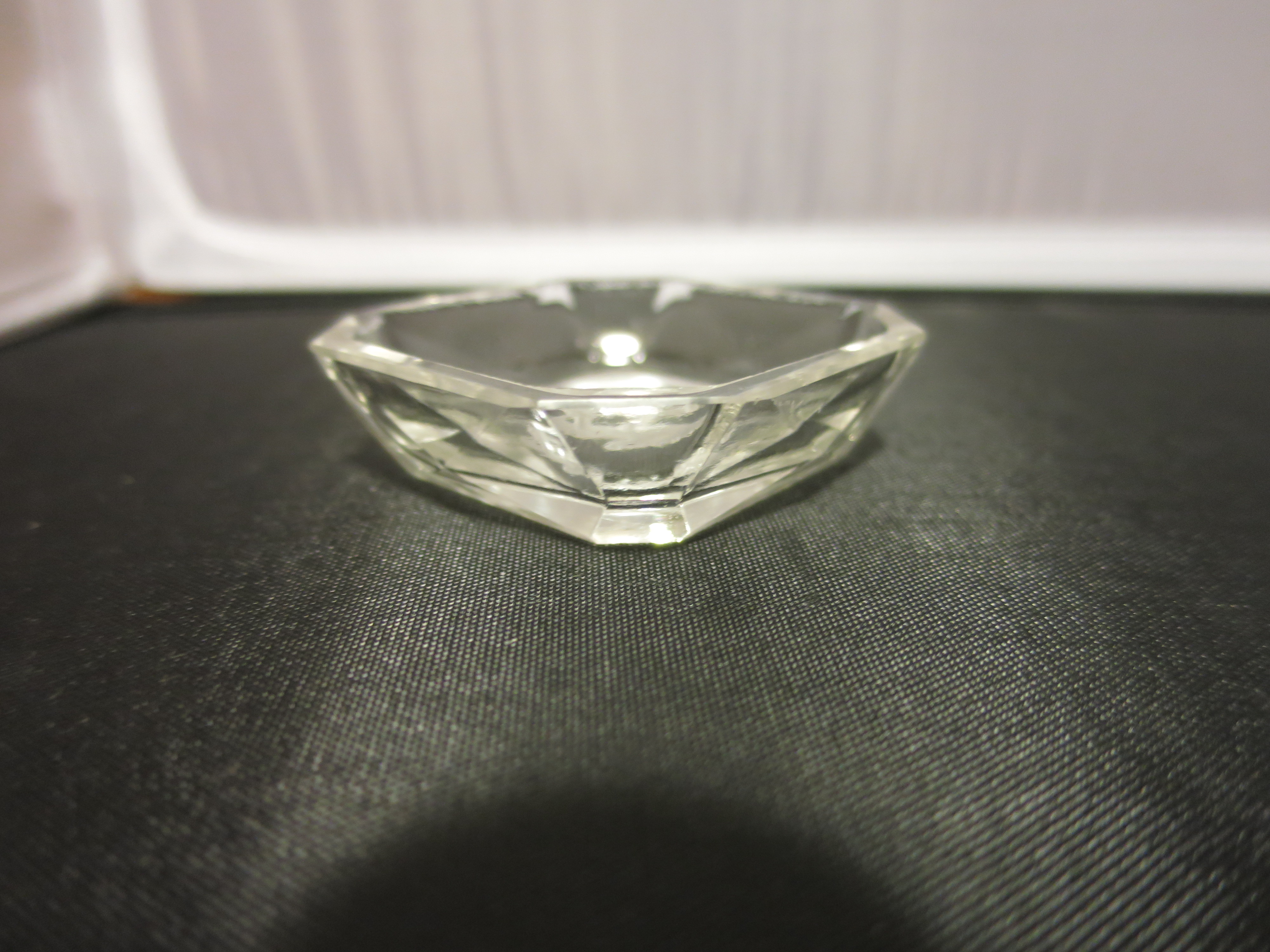 Crystal Clear Intaglio Salt Cellar Boy with Dog