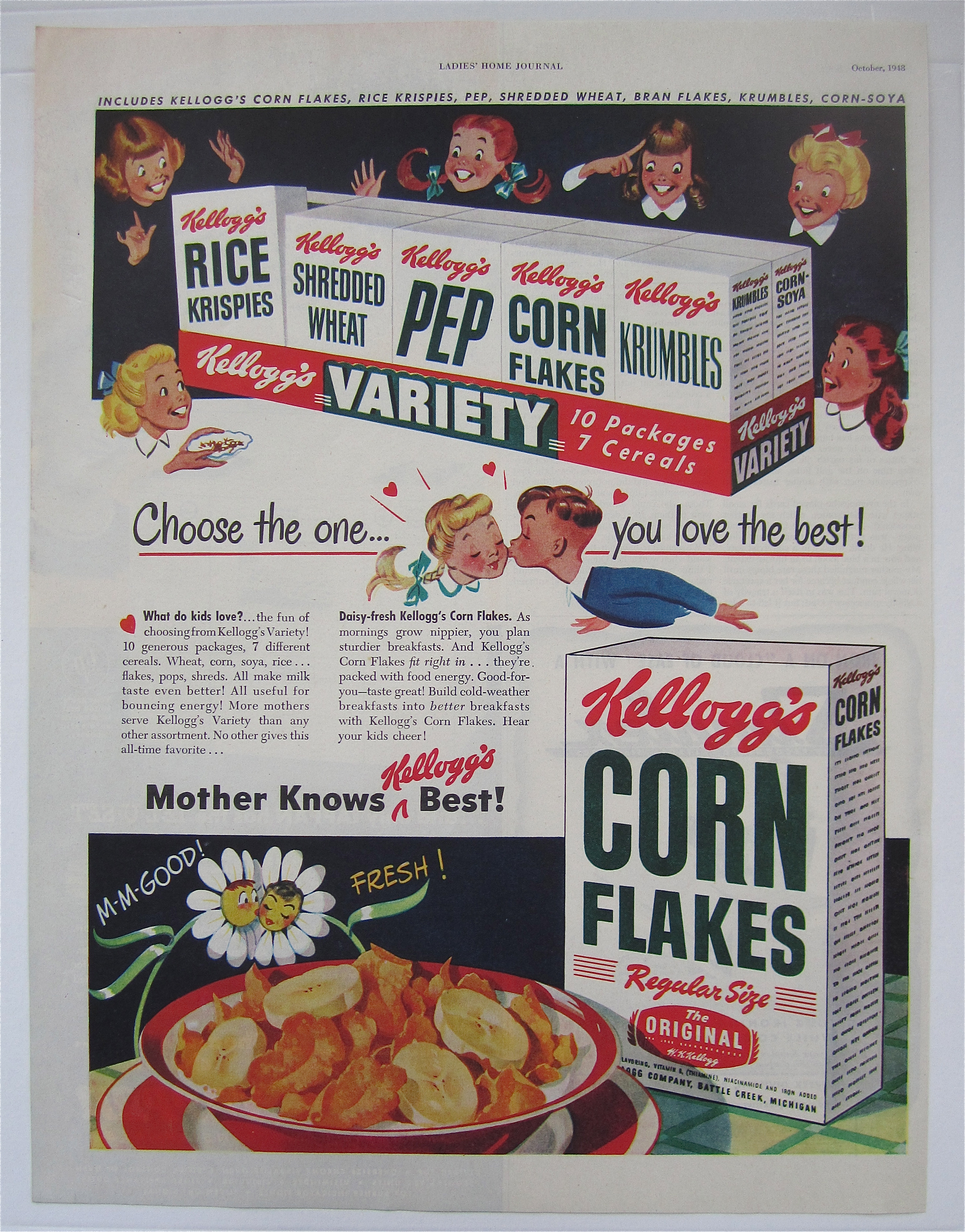 1948 Kellogg's Corn Flakes with The Variety Pack