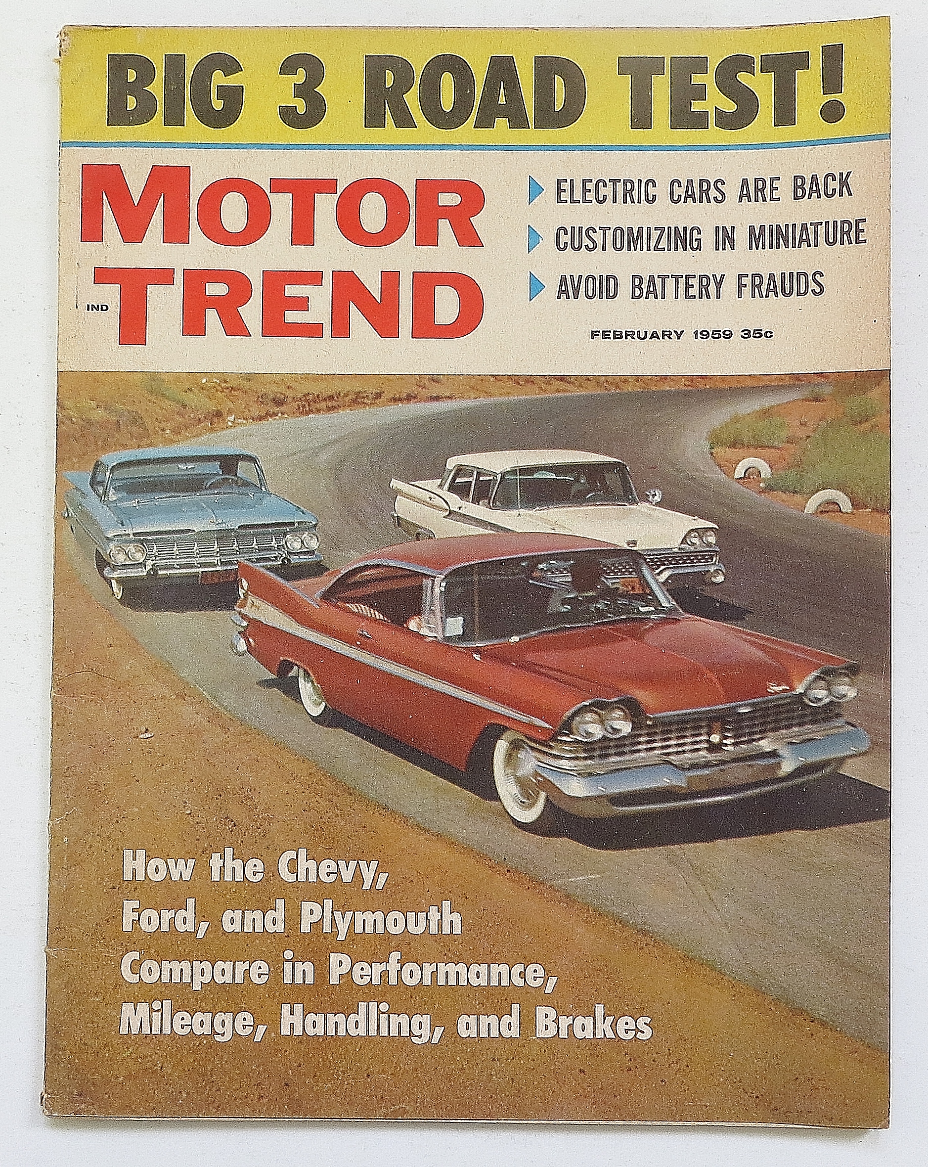 Motor Trend Magazine February 1959 Big 3 Road Test