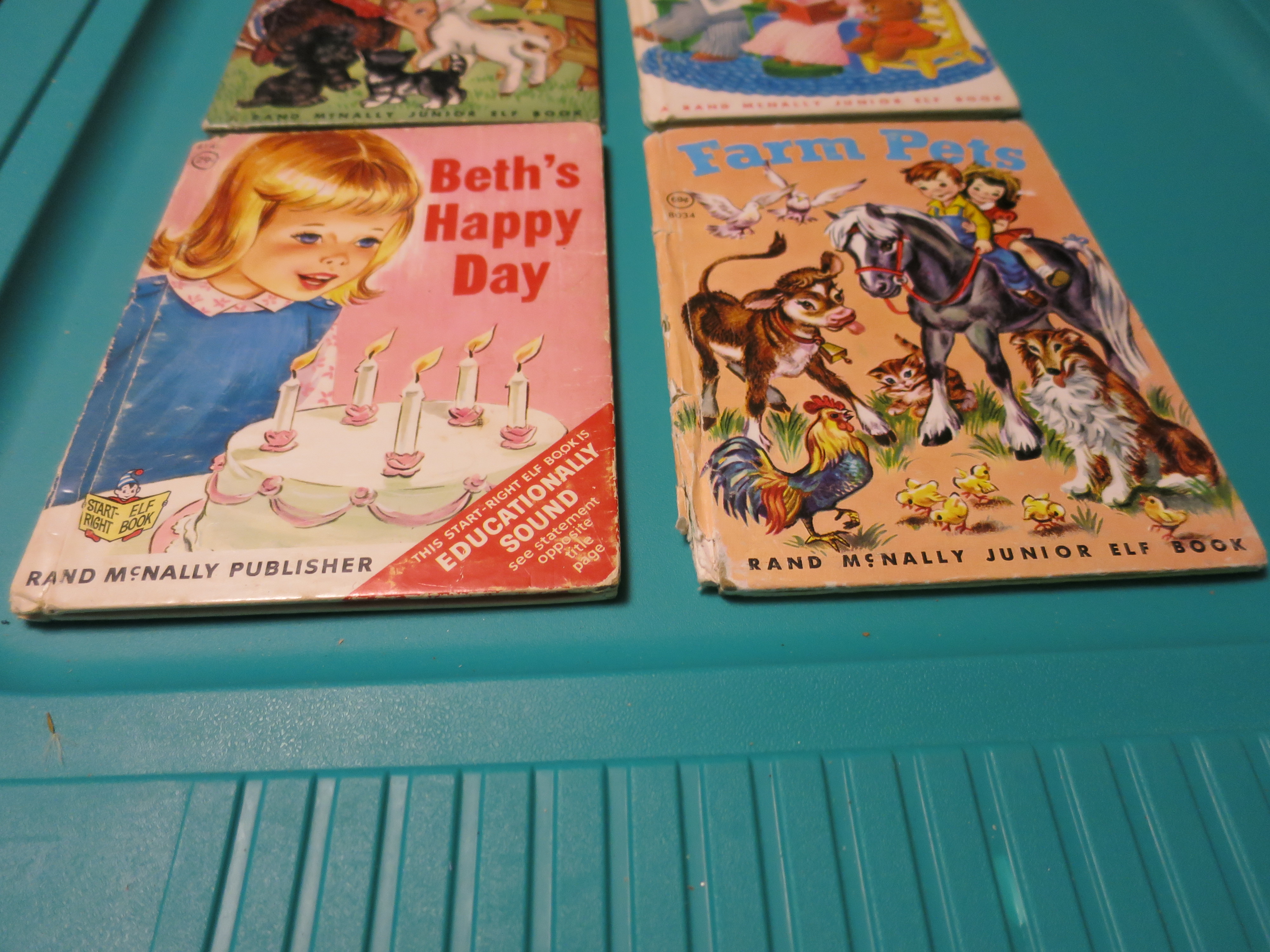 Set of 4 Rand McNally Jr. Elf Books 1950s
