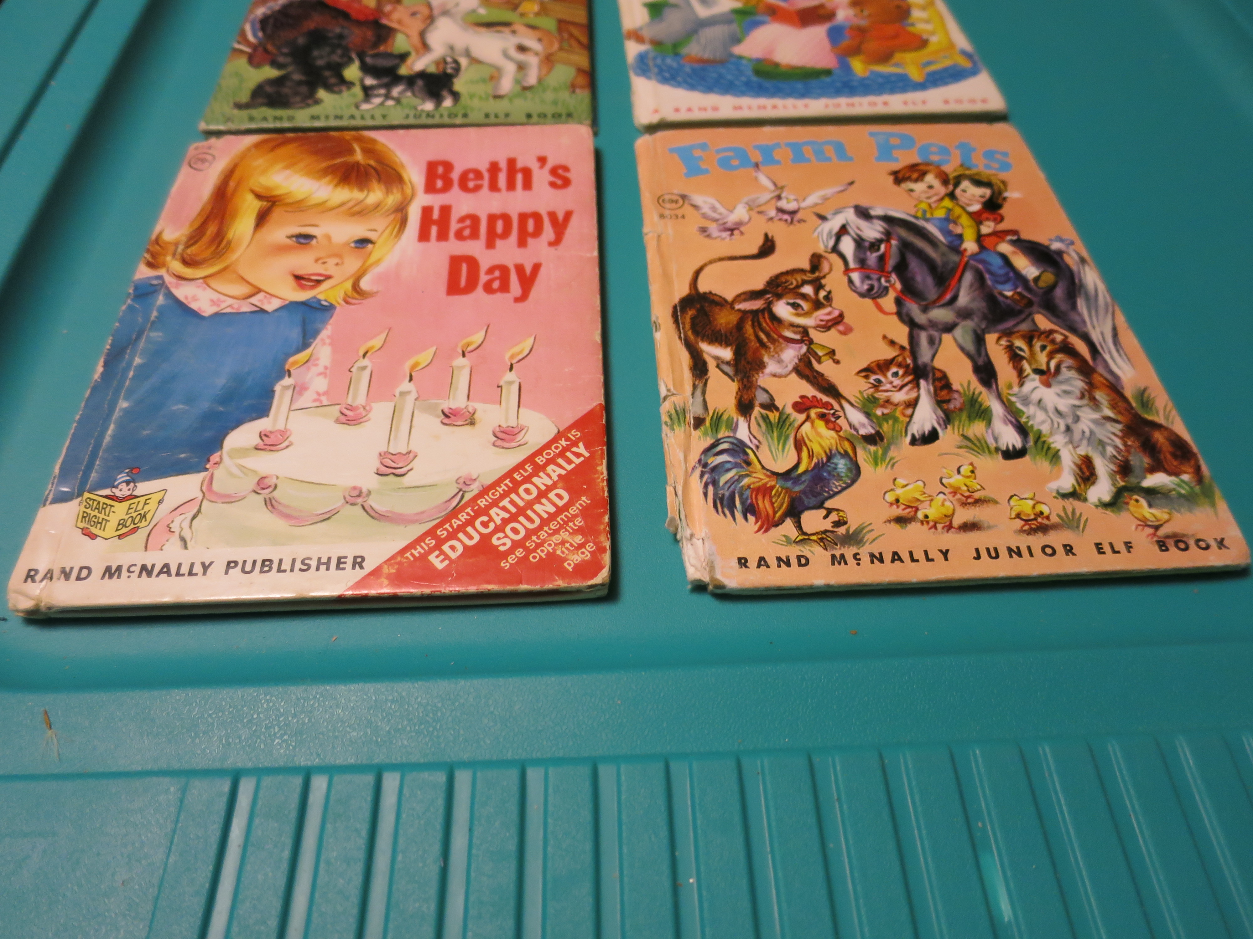 Set of 4 Rand McNally Jr. Elf Books 1950s