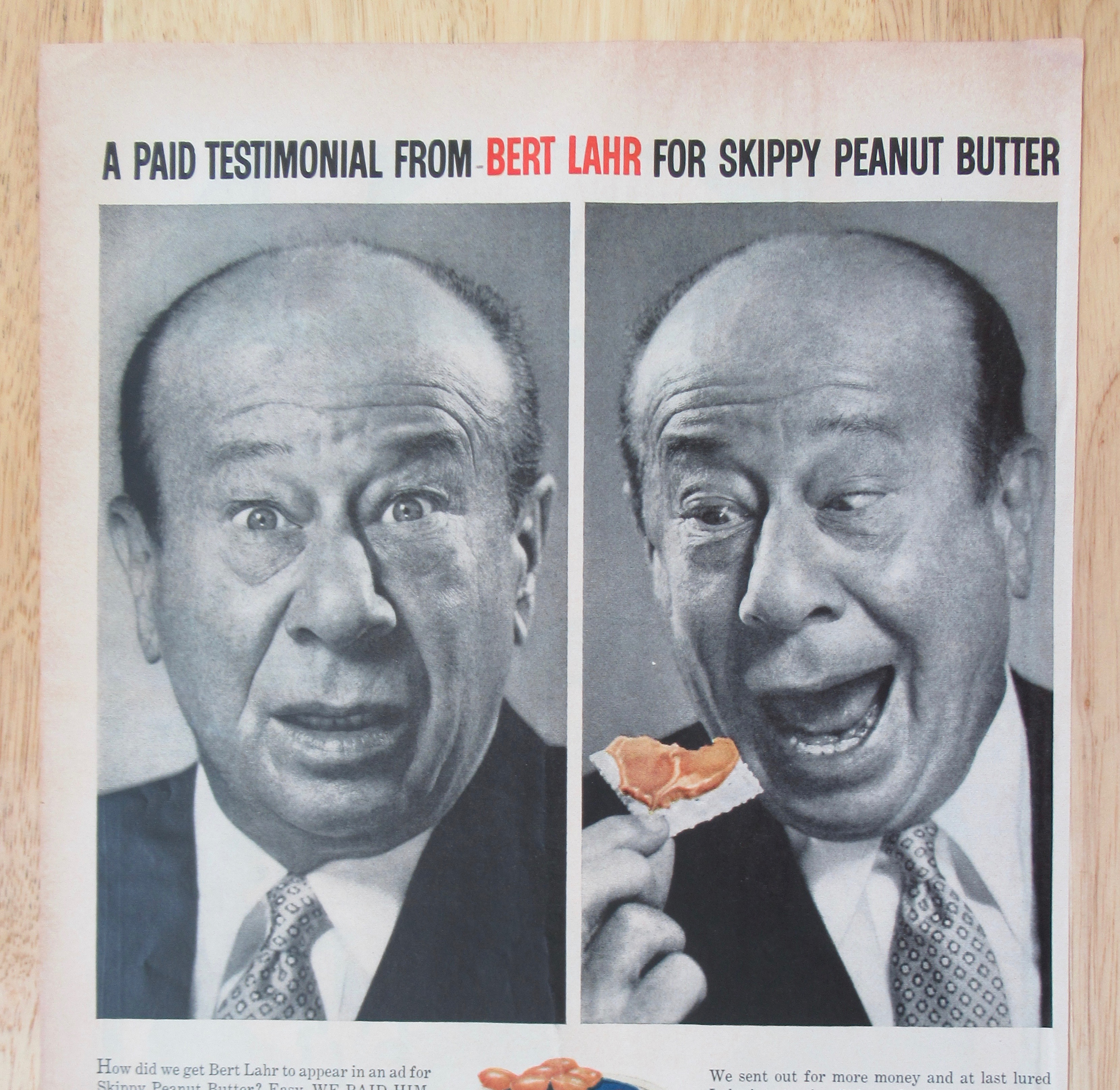 1959 Skippy Peanut Butter with Bert Lahr