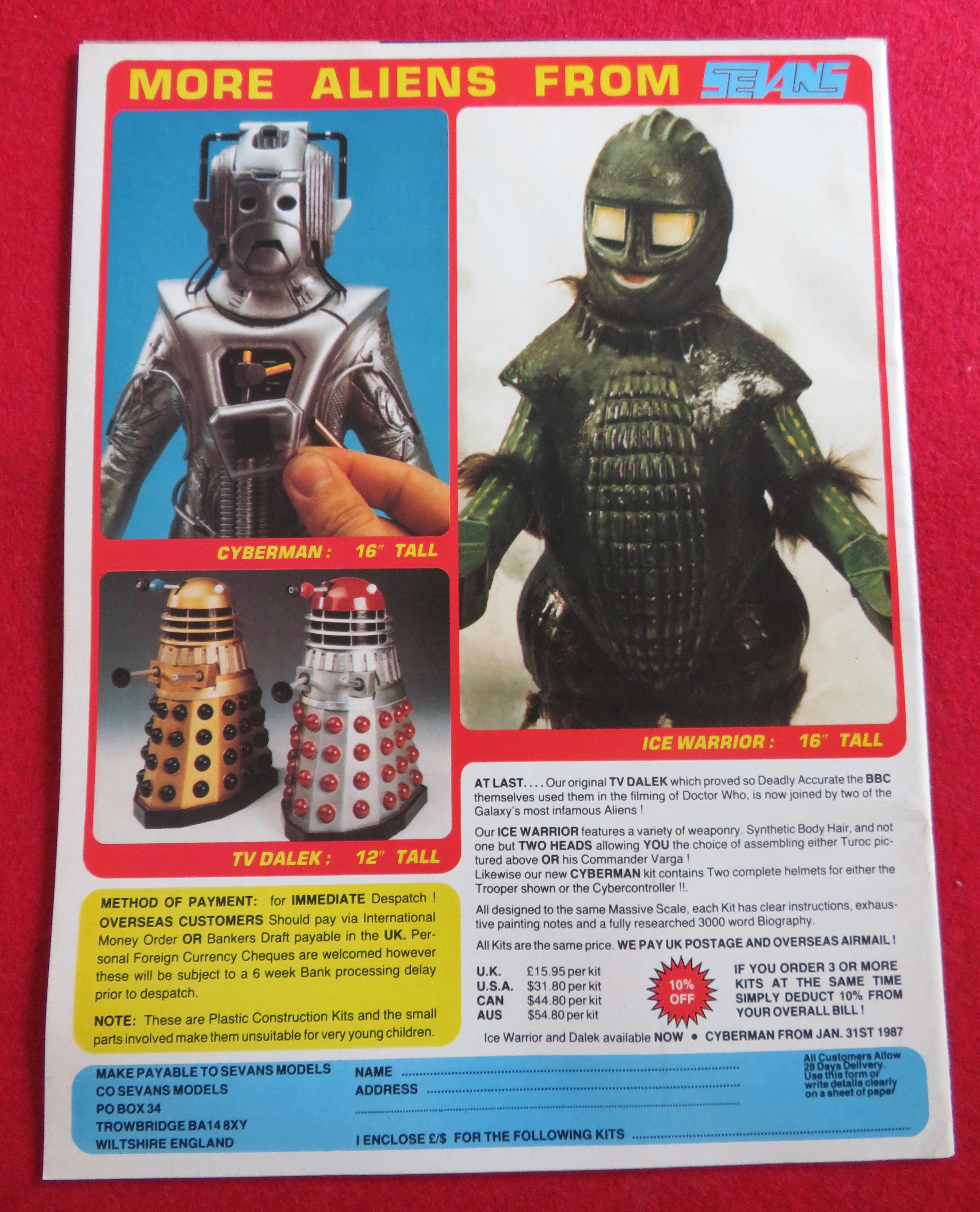 Doctor (Dr) Who Magazine Winter 1986