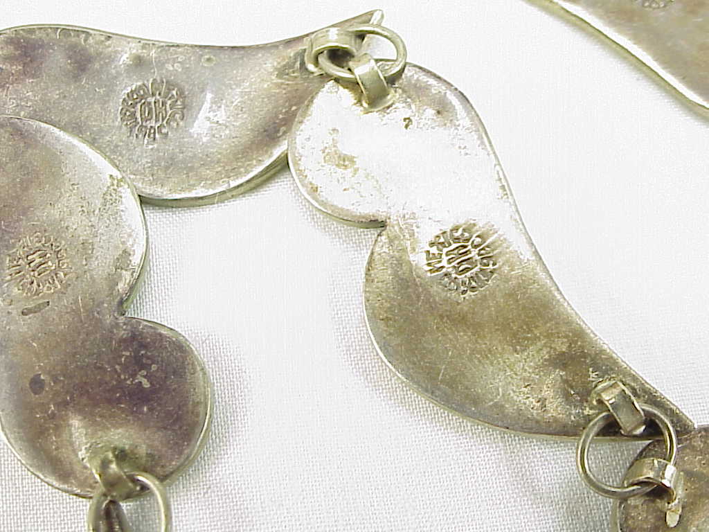 Signed Taxco Mexico 980 Silver Turquoise Necklace Bracelet Earrings