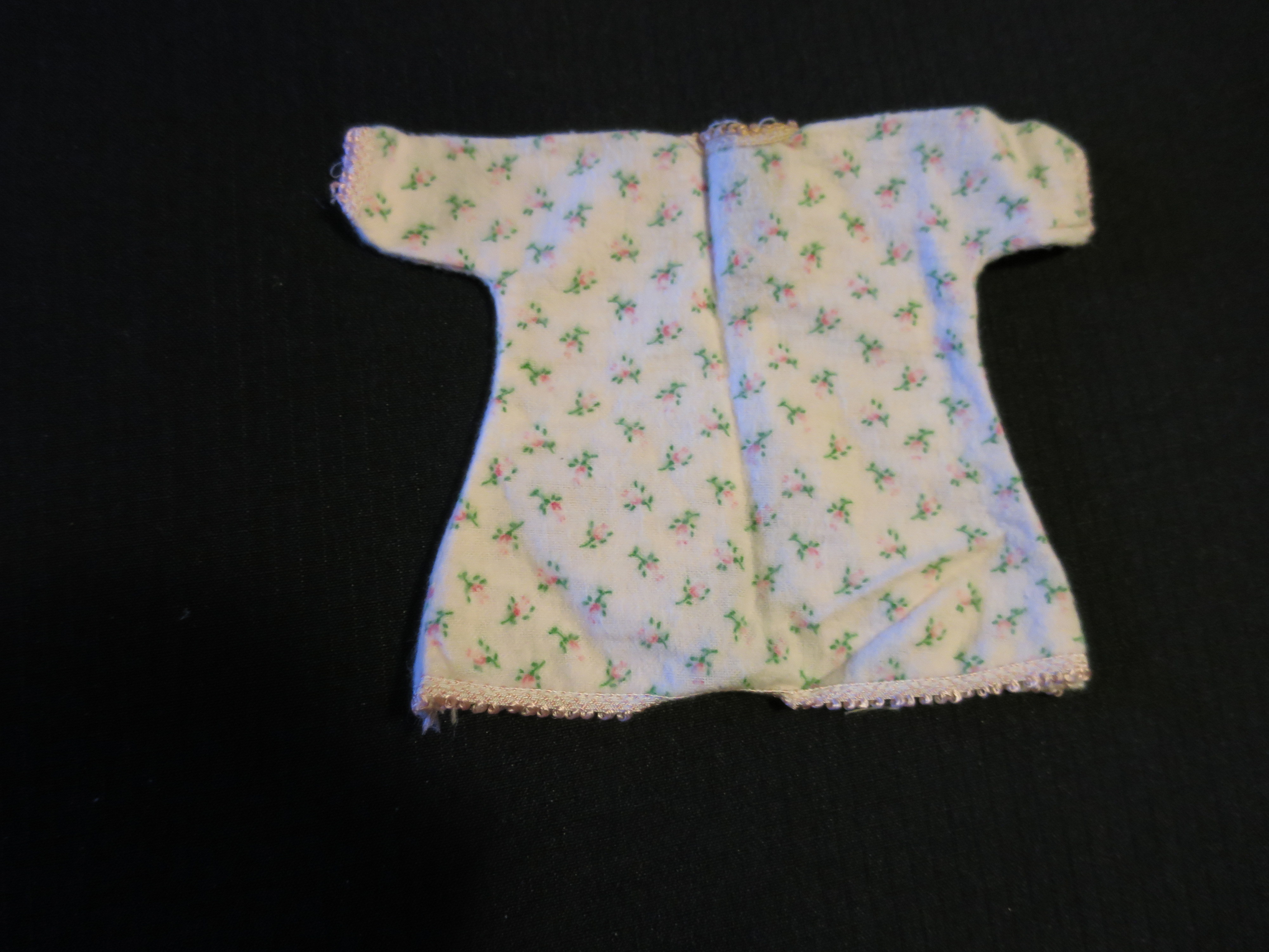 Vintage Doll Jumper Dress cute floral tie back for small doll