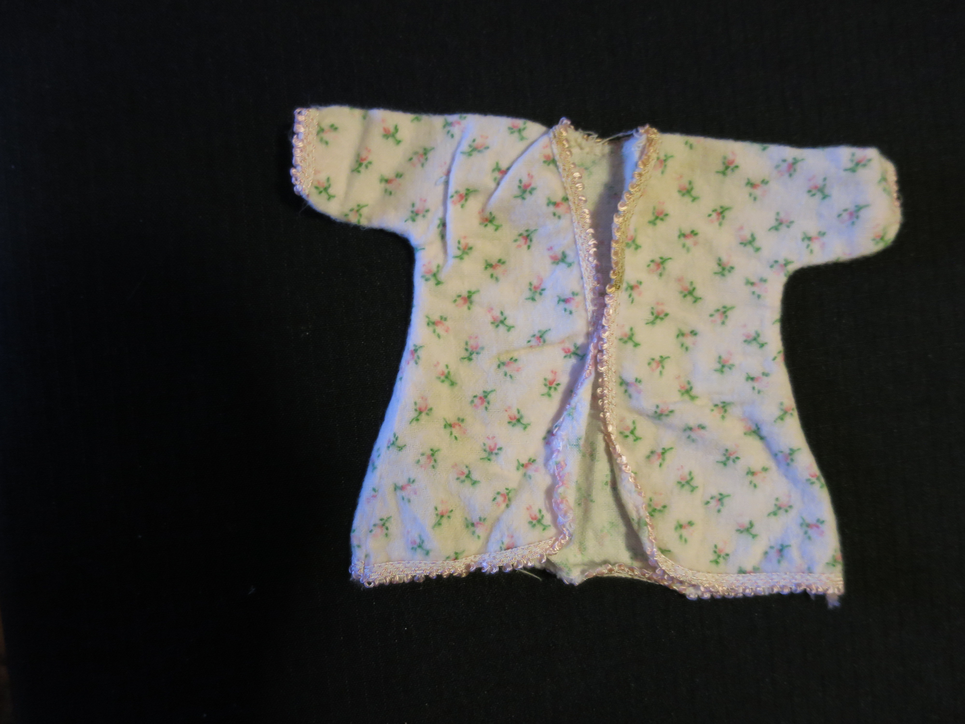 Vintage Doll Jumper Dress cute floral tie back for small doll