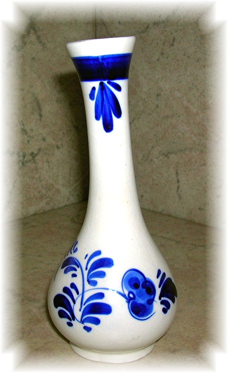Delfts Blue Vase Made In Holland
