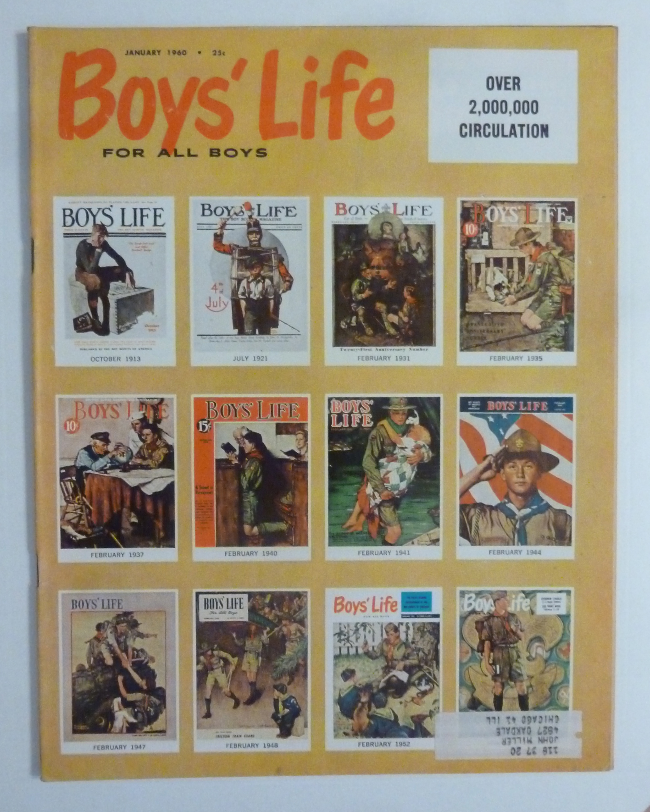 Boys Life Magazine January 1960 Rockwell Covers