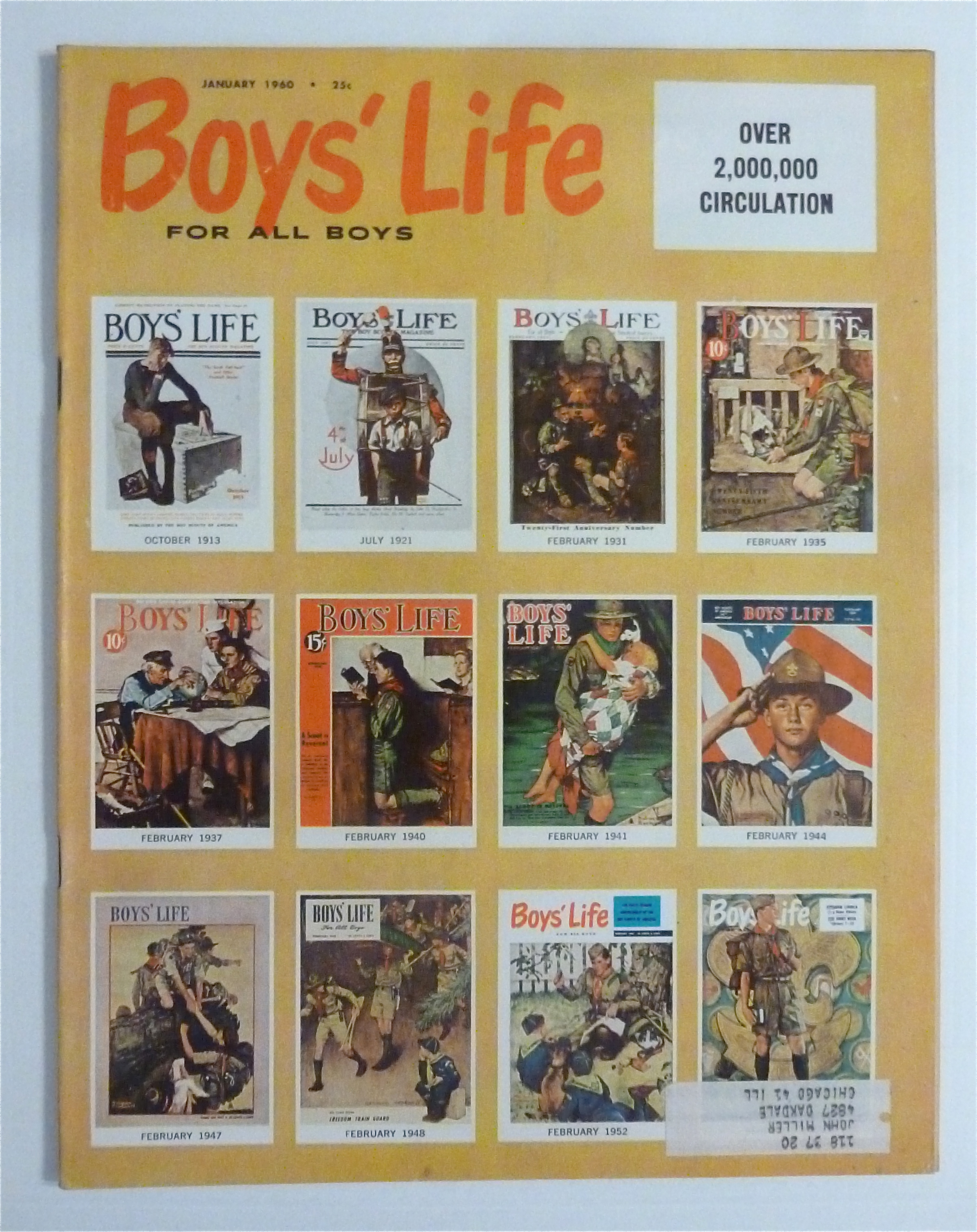Boys Life Magazine January 1960 Rockwell Covers