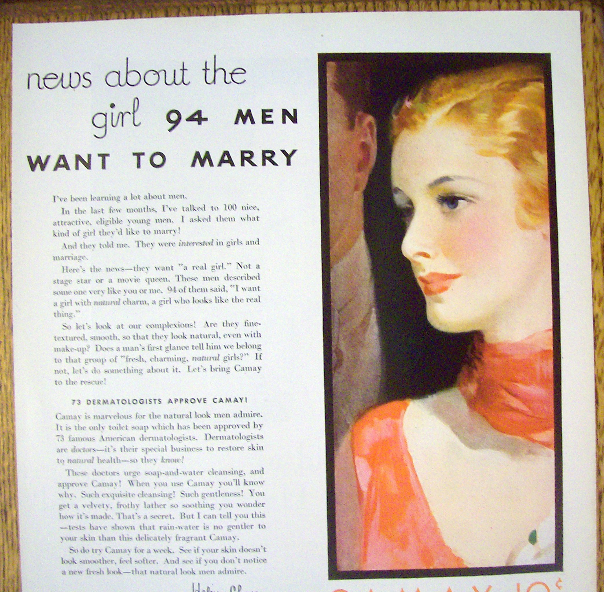1931 Camay with Lovely Woman