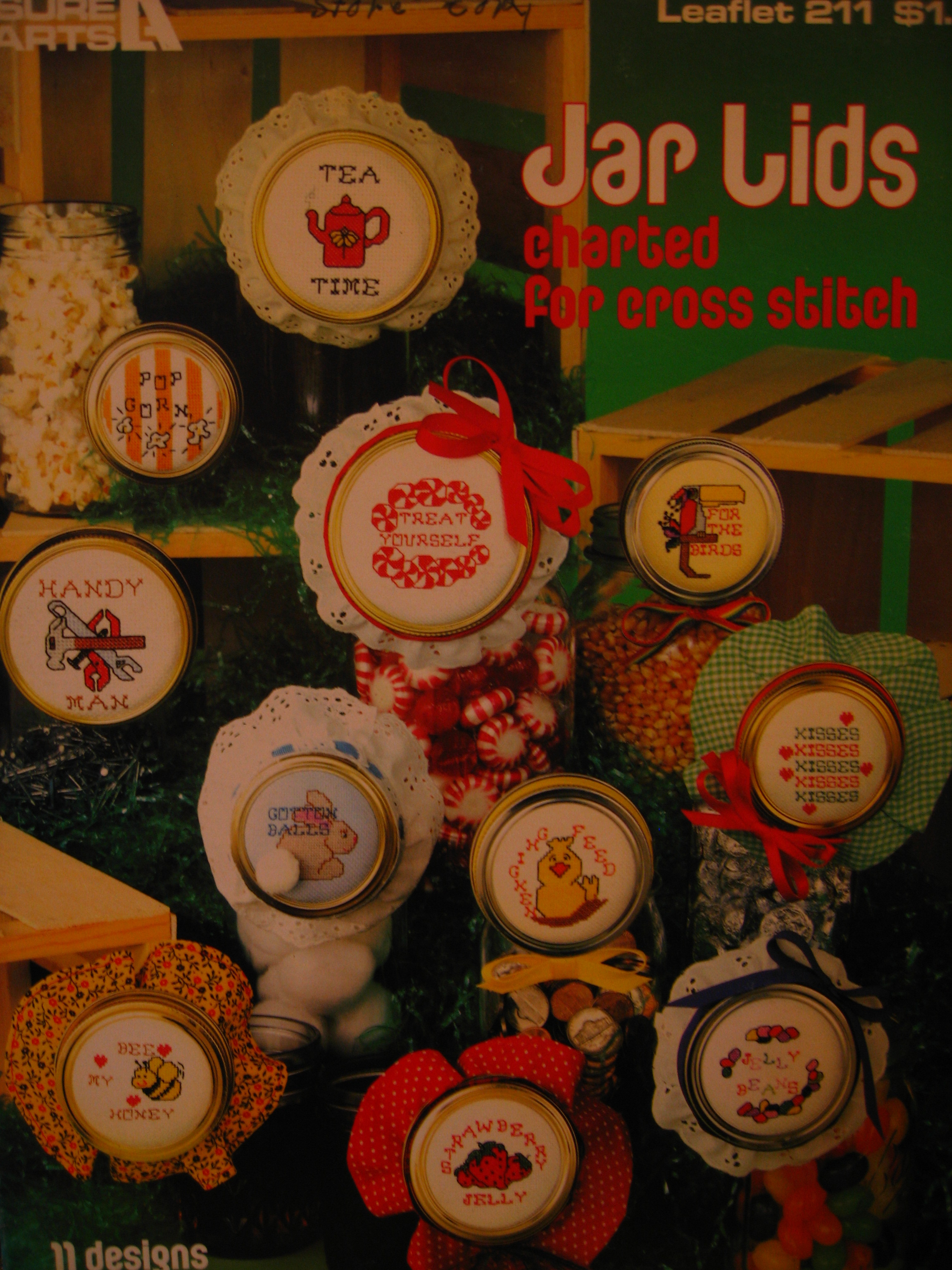 Leisure Arts Jar Lids For Cross Stitch #211