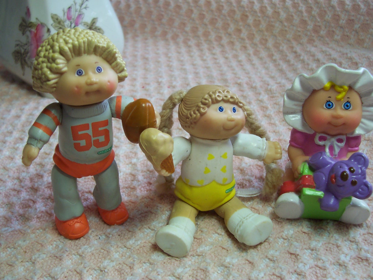 Cabbage Patch Posable Dolls Figurine Set of 3