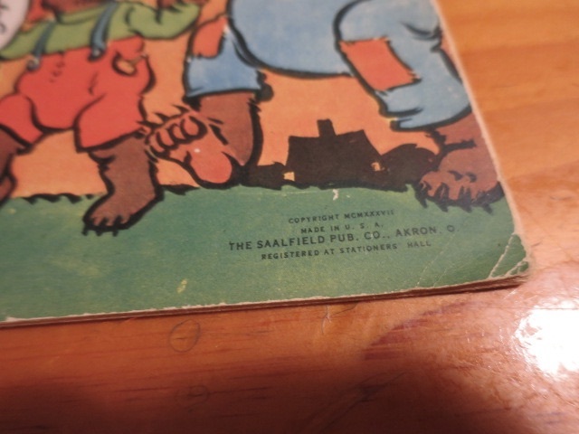 The Three Bears Coloring Book Wally Wood MCMXXXVII 1937