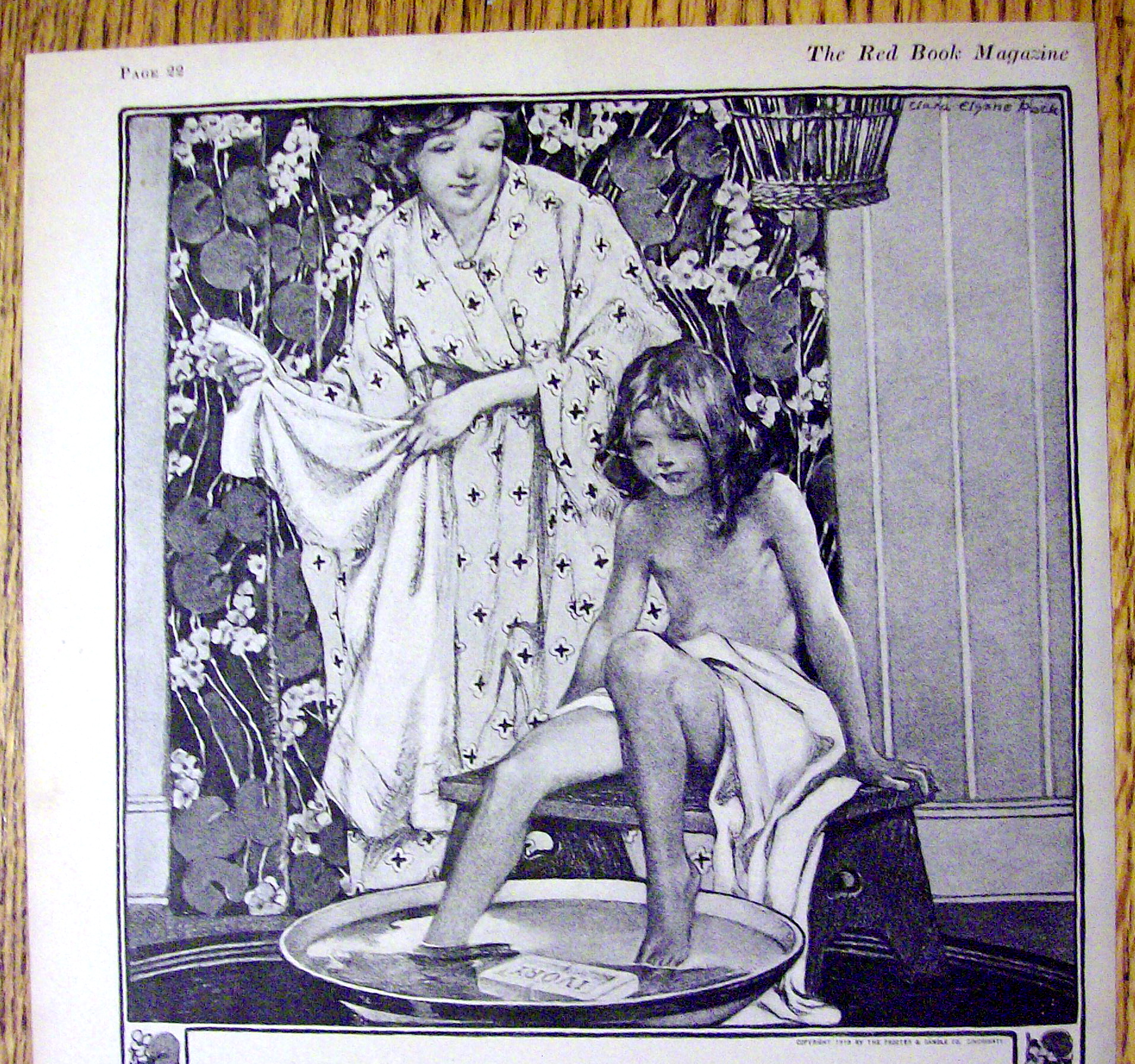 1918 Ivory Soap with Girl Soaking Her Feet In Tub