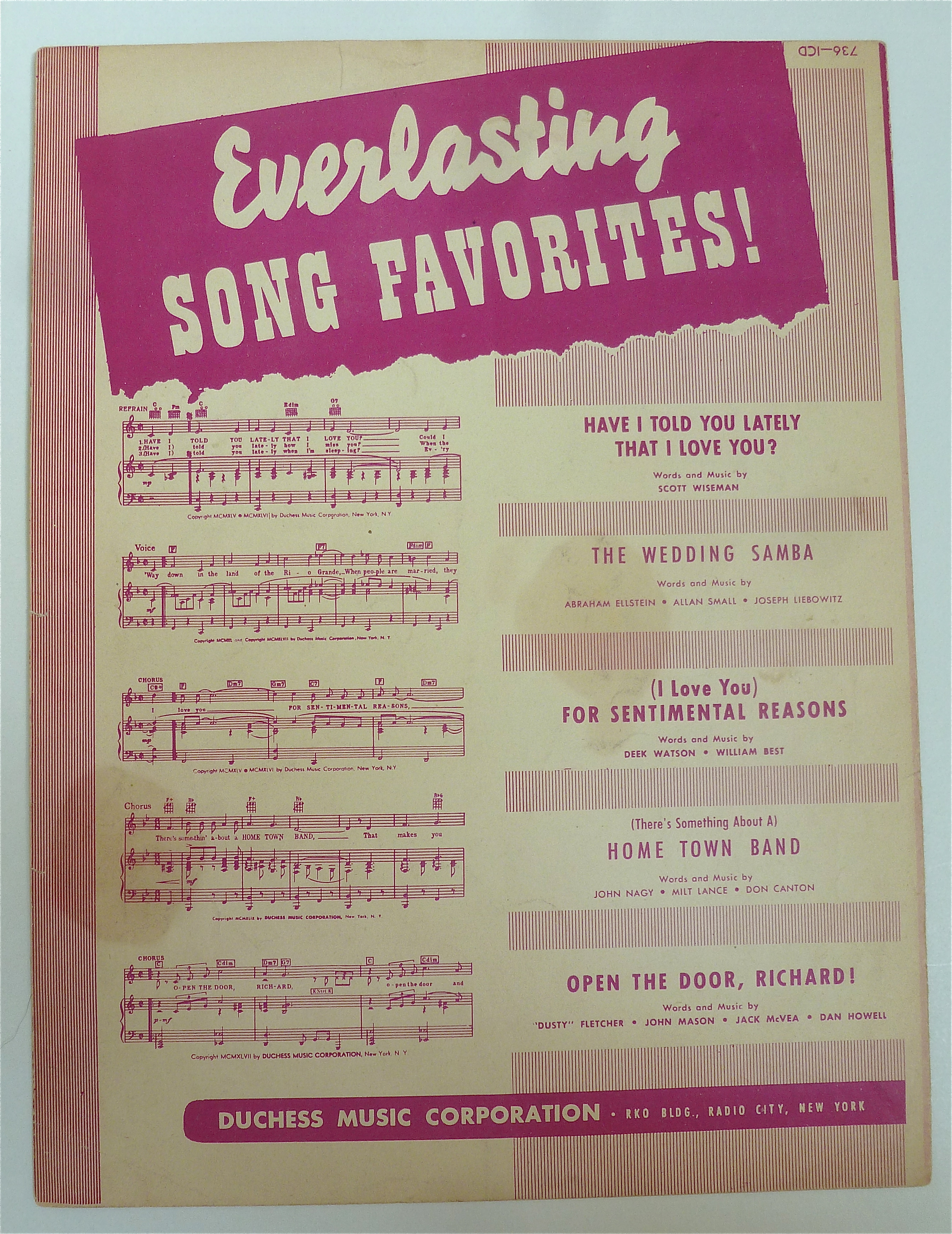 Sheet Music 1946 Have I Told You Lately That I Love You