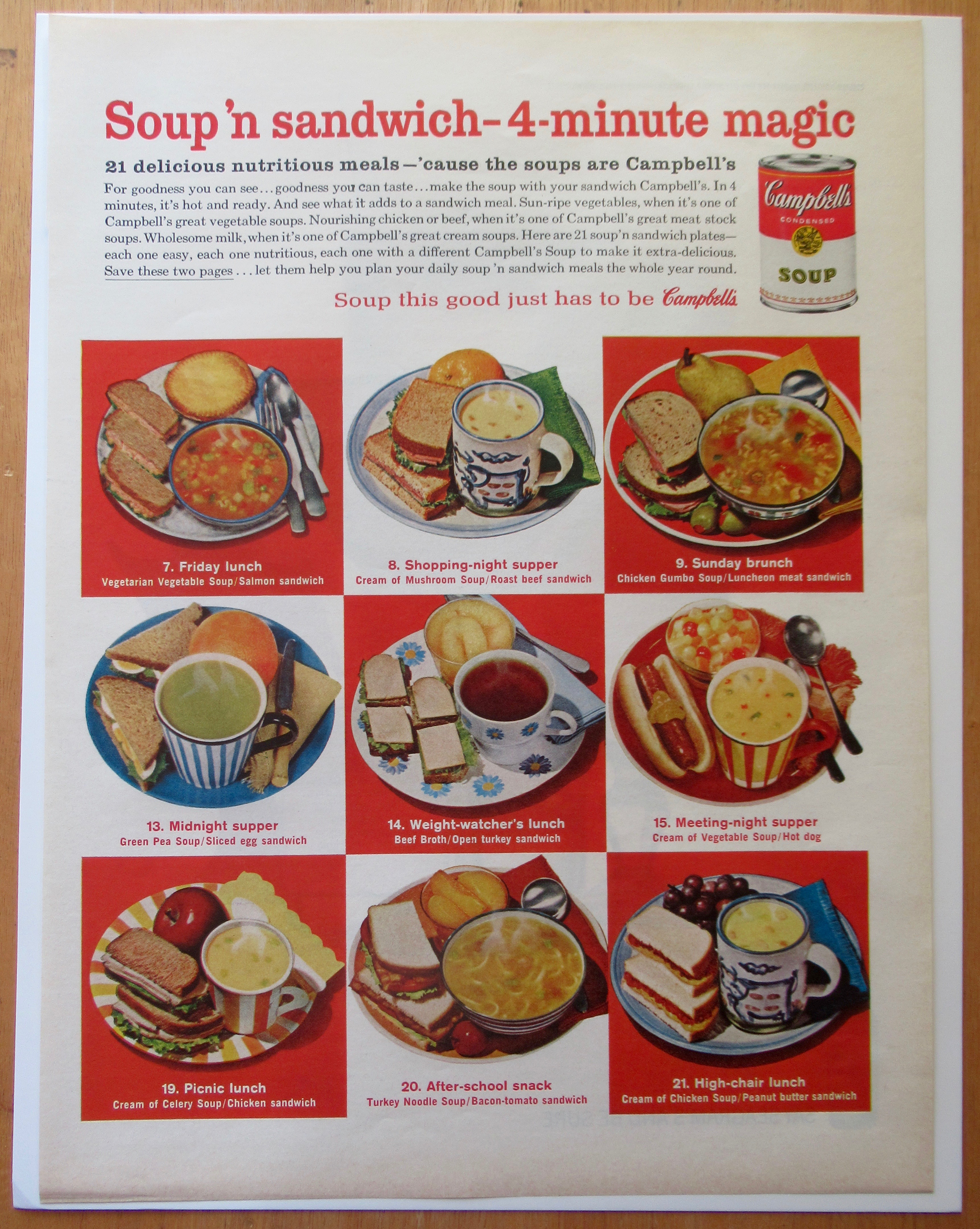 1964 Campbell's Soup with Soup and Sandwich