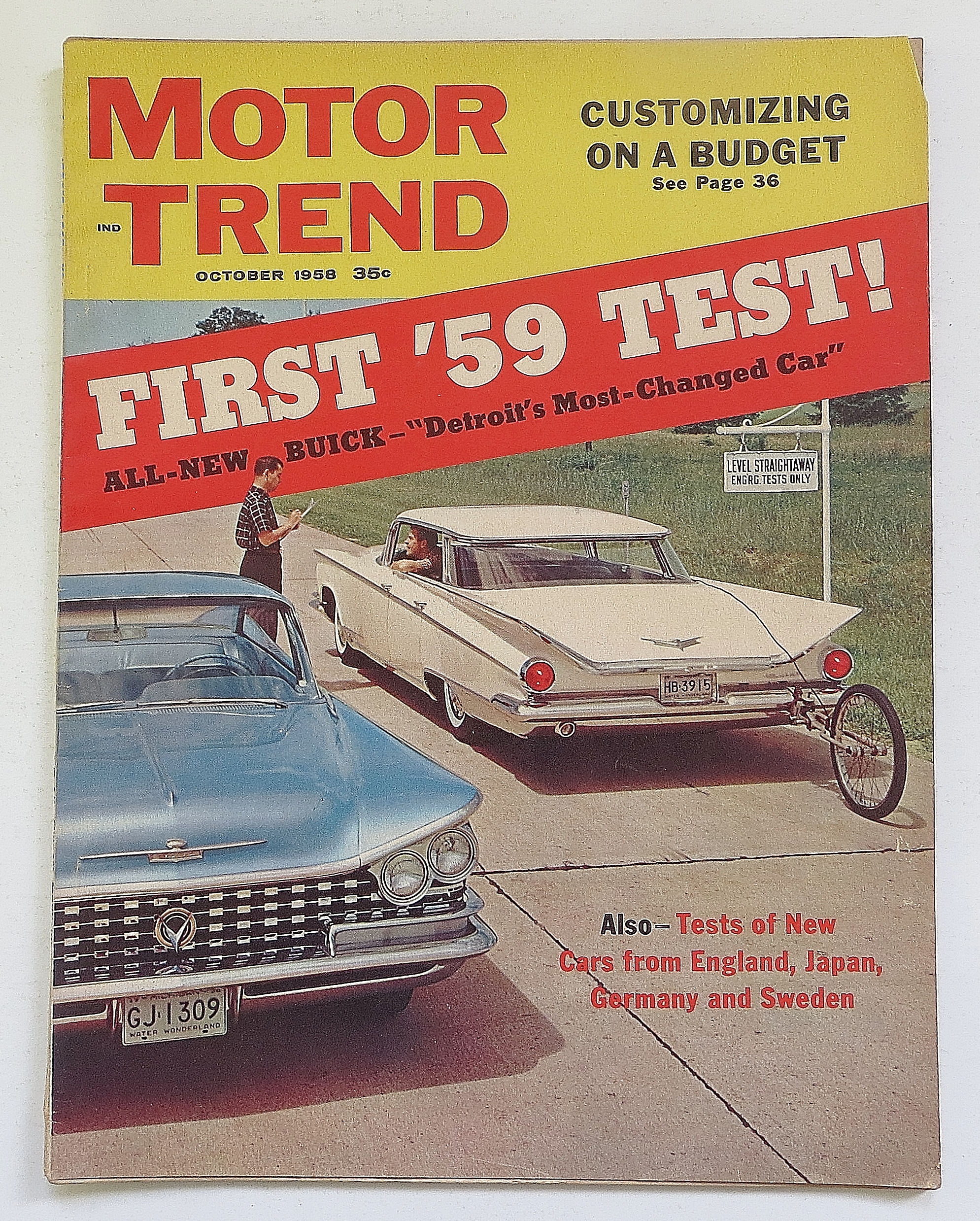Motor Trend Magazine October 1958 First 1959 Test