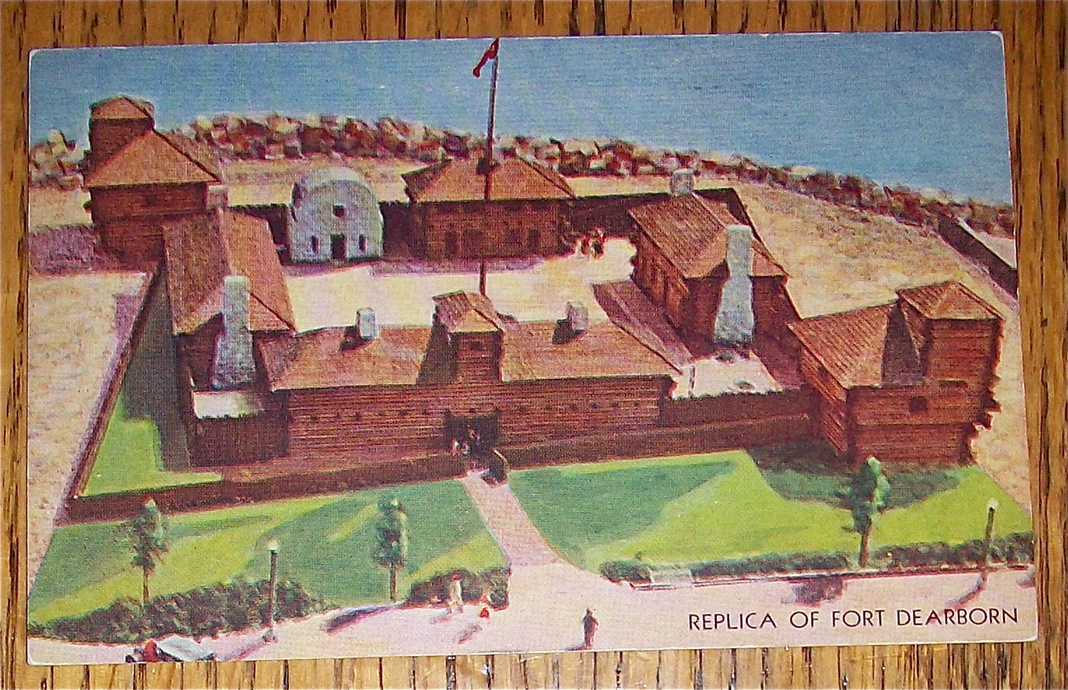 Replica Of Fort Dearborn Postcard (Century Of Progress)