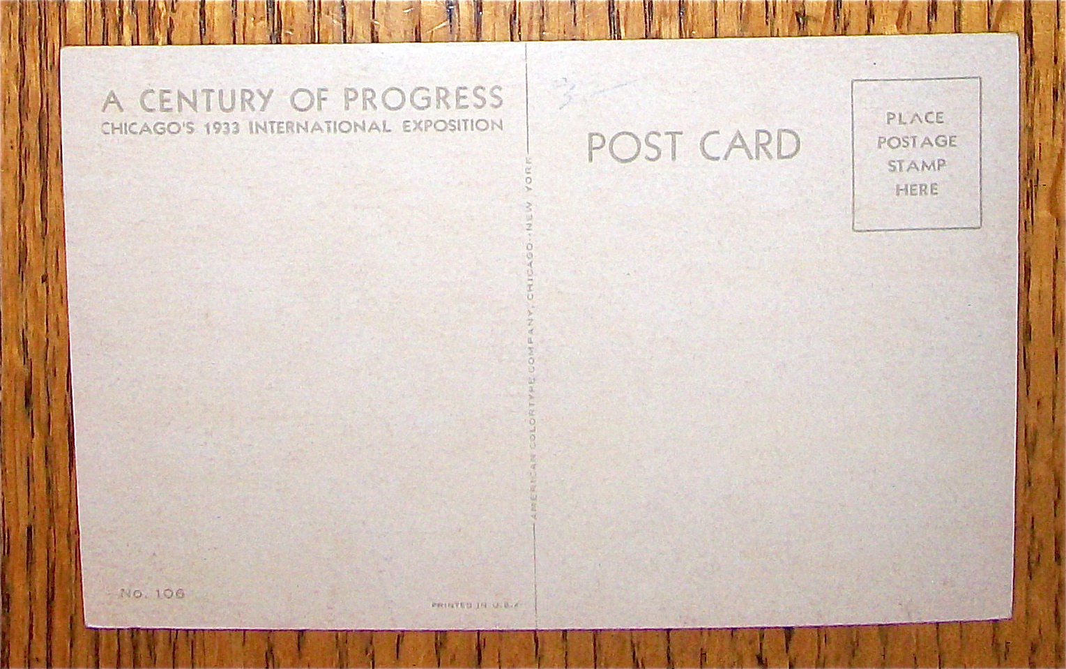 Replica Of Fort Dearborn Postcard (Century Of Progress)