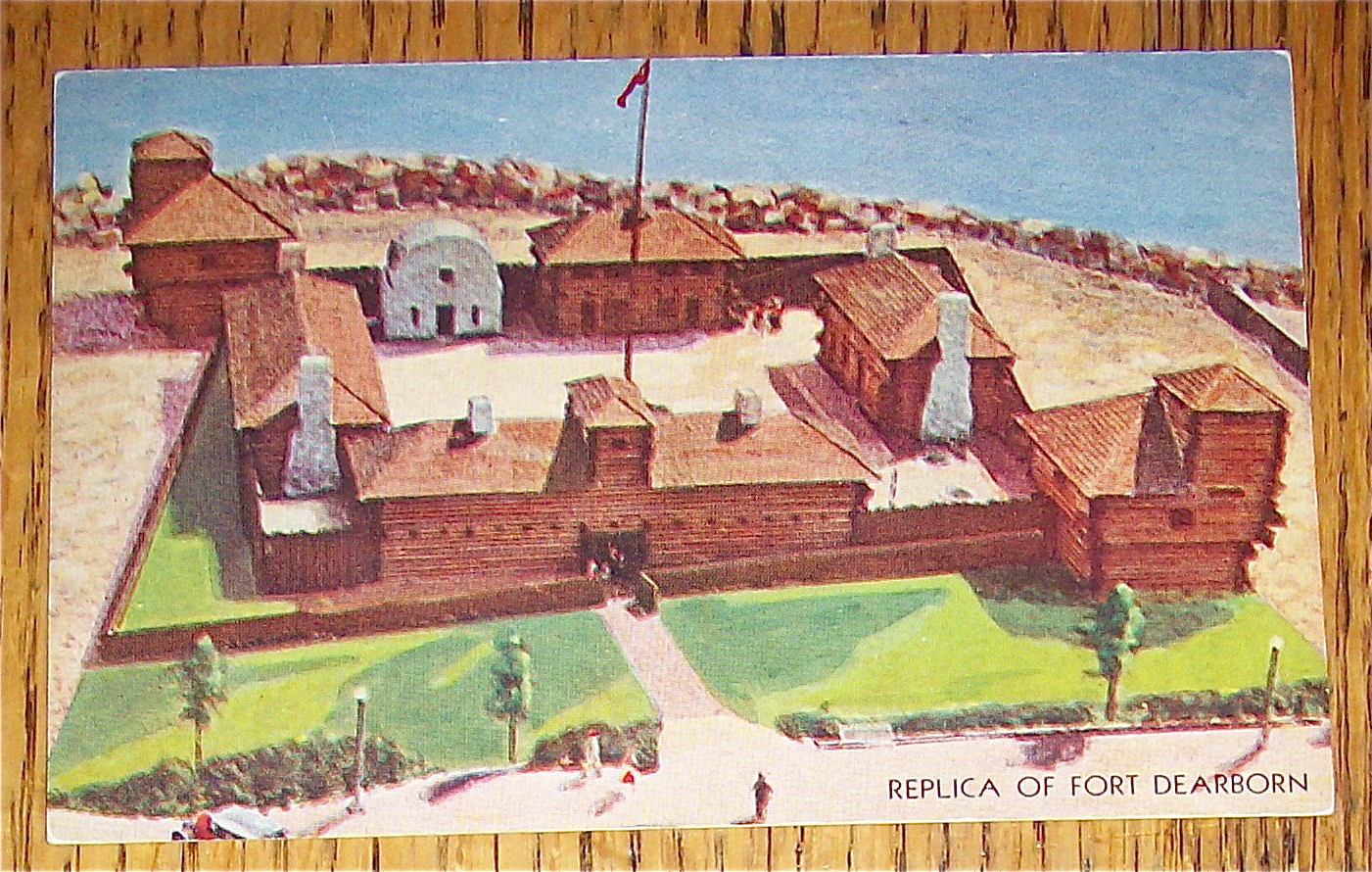 Replica Of Fort Dearborn Postcard (Century Of Progress)