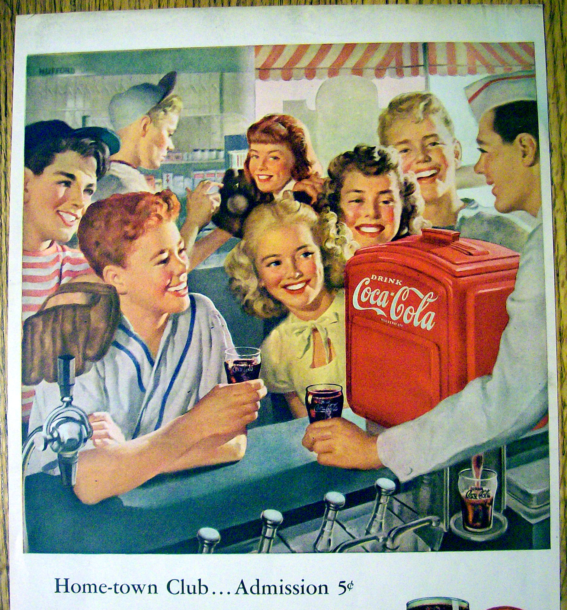 1947 Coca Cola (Coke) w/ Group of Children