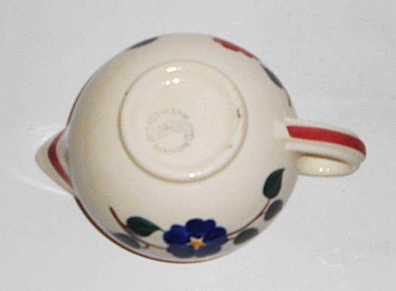 Vernon Kilns Pottery Gale Turnbull Hand Decorated 836 Linda Floral Gravy Bowl