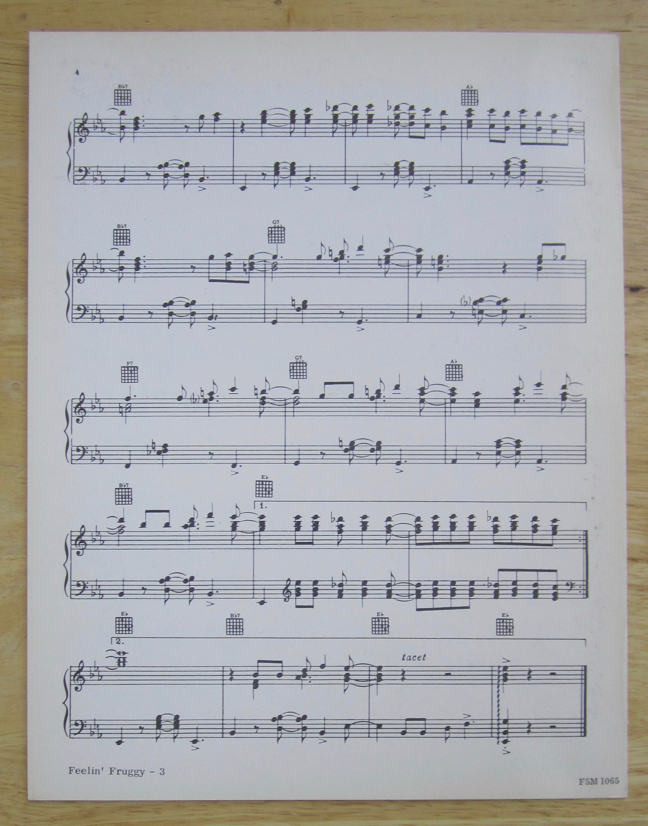 1965 Feelin' Fruggy Sheet Music By Al Hirt