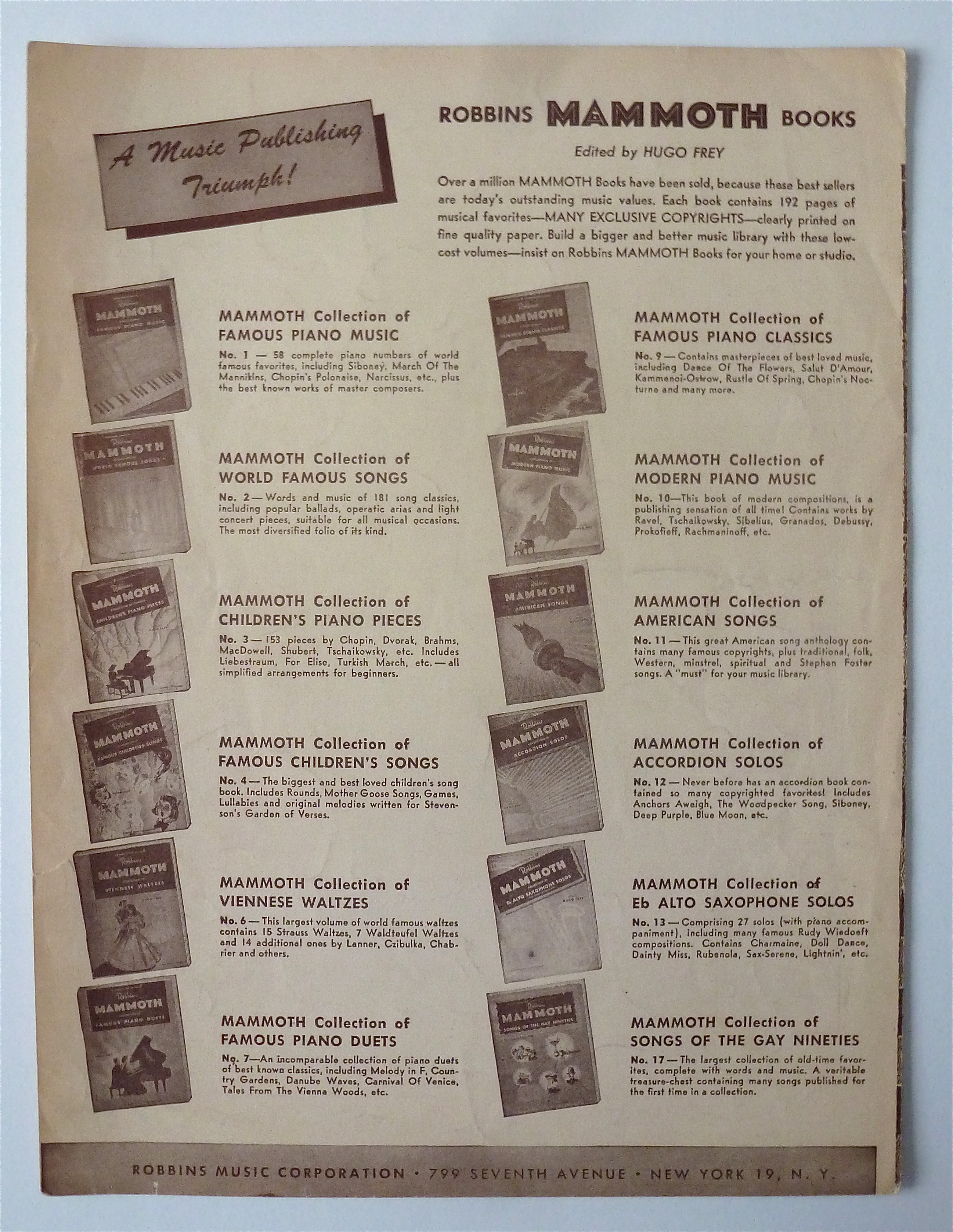Sheet Music For 1949 Fairy Tales