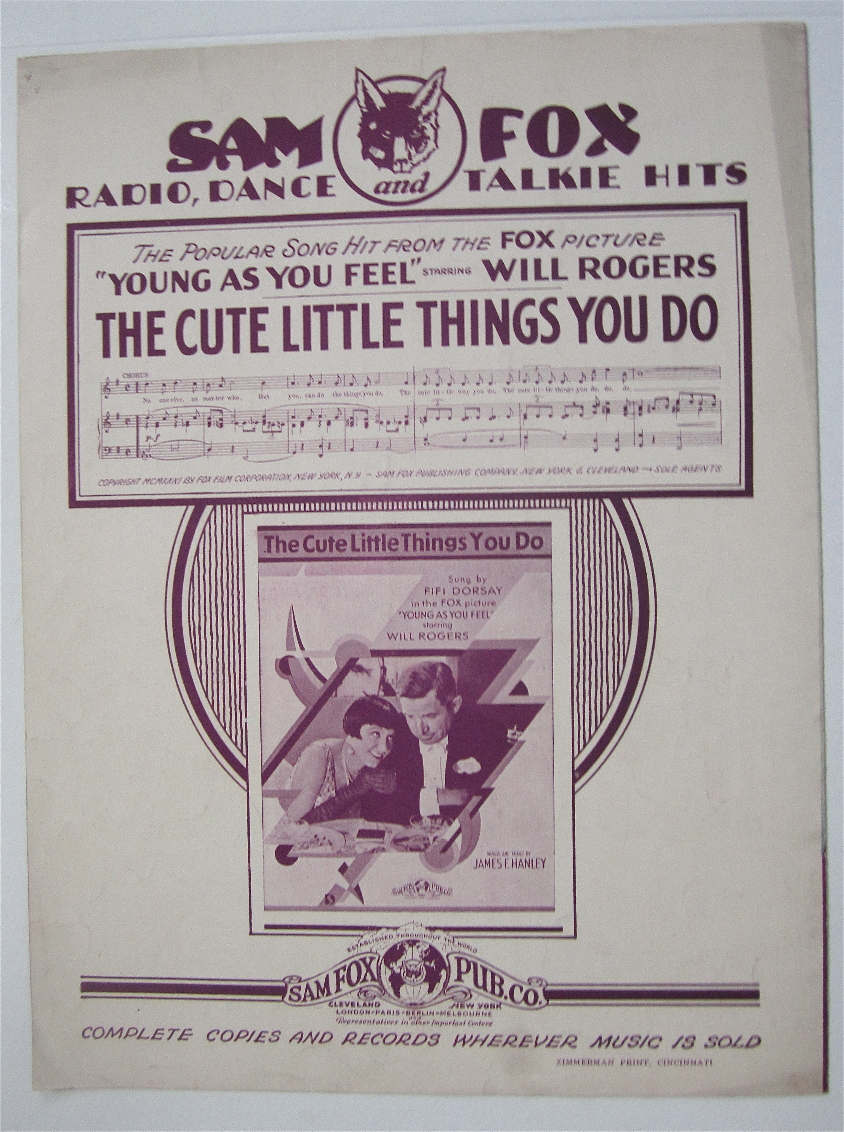 Sheet Music 1931 Kiss Me Goodnight, Not Goodbye