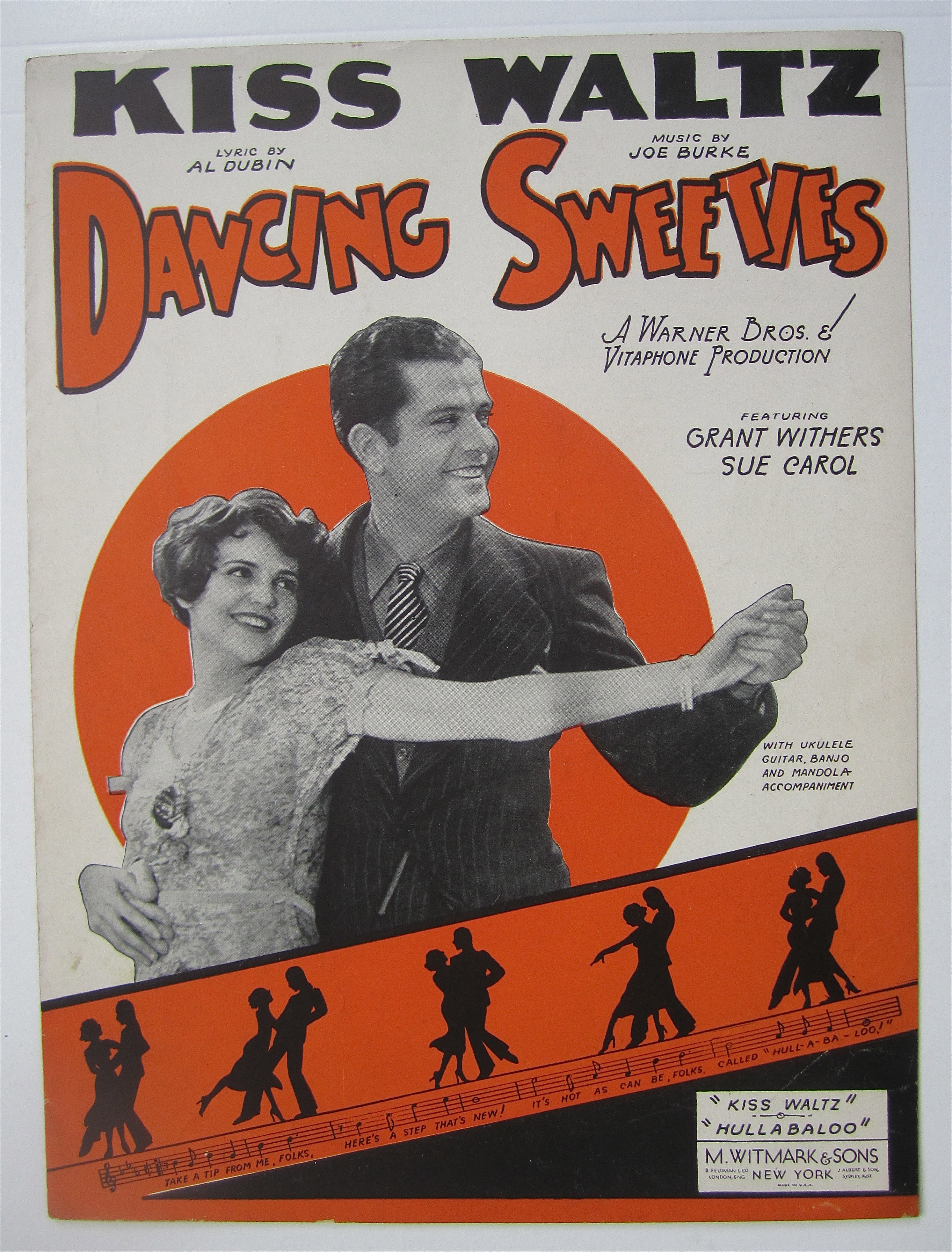 Sheet Music 1930 Kiss Waltz