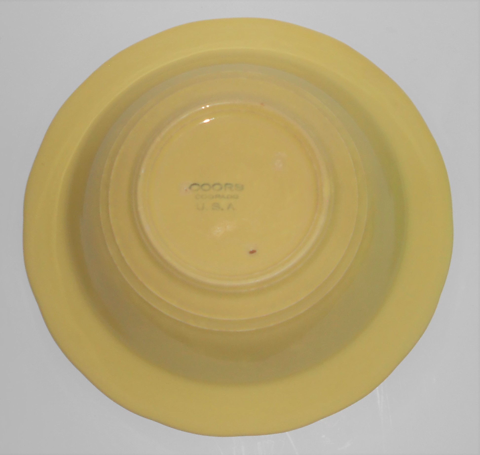 Coors Pottery Coorado Yellow Vegetable Bowl