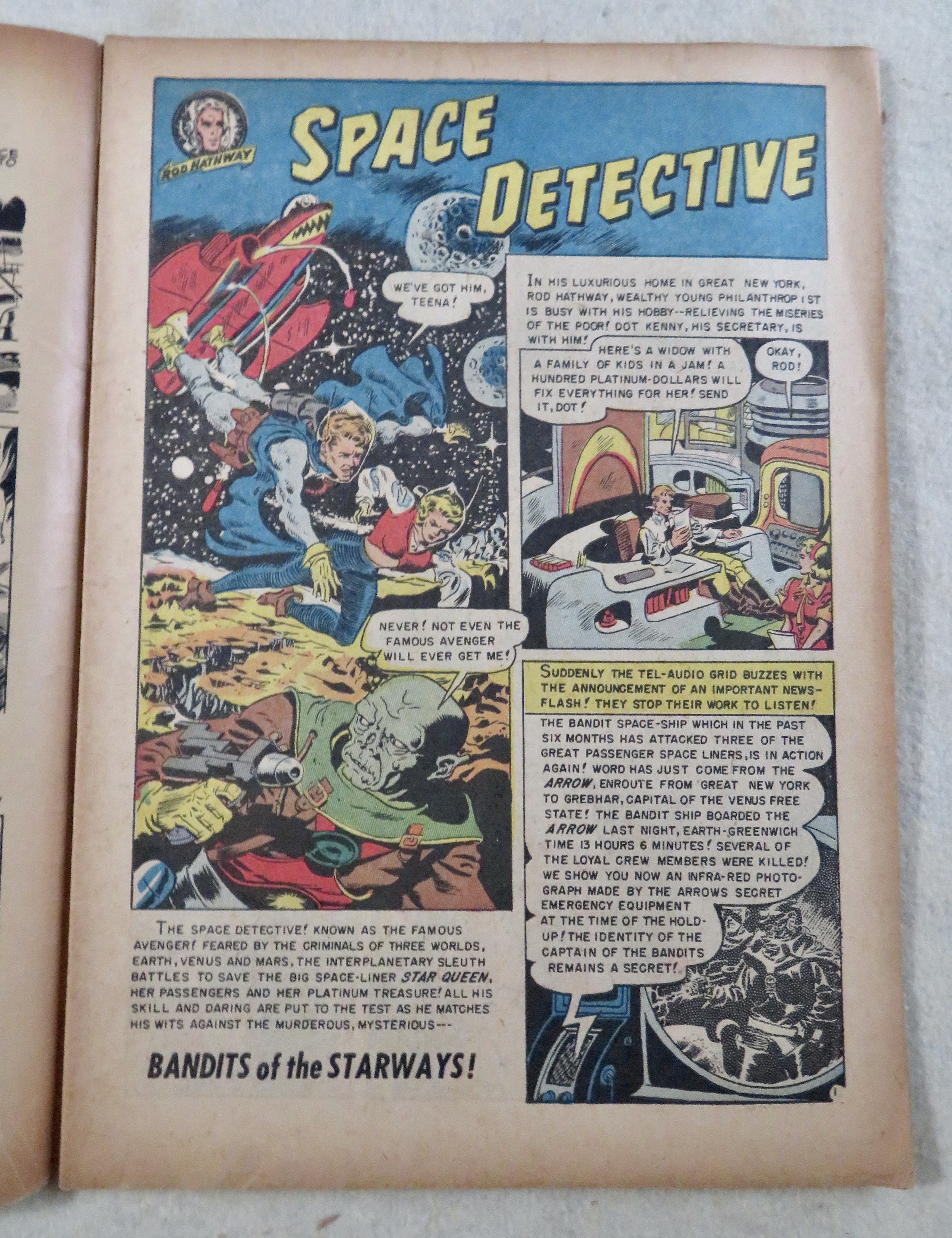 Space Detective Comic July 1951 Lucky Dale