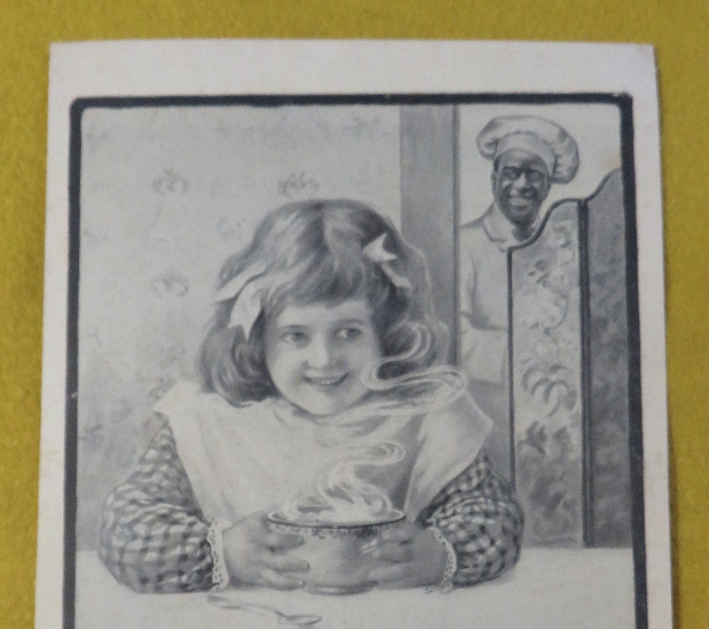 1910's Cream Of Wheat Cereal With Girl Holding Bowl