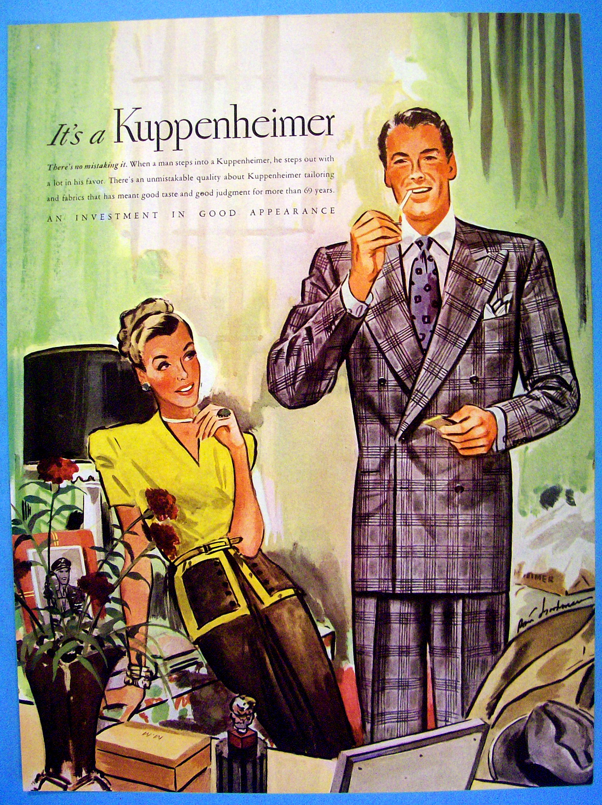 1946 Kuppenheimer with Woman Looking At A Man